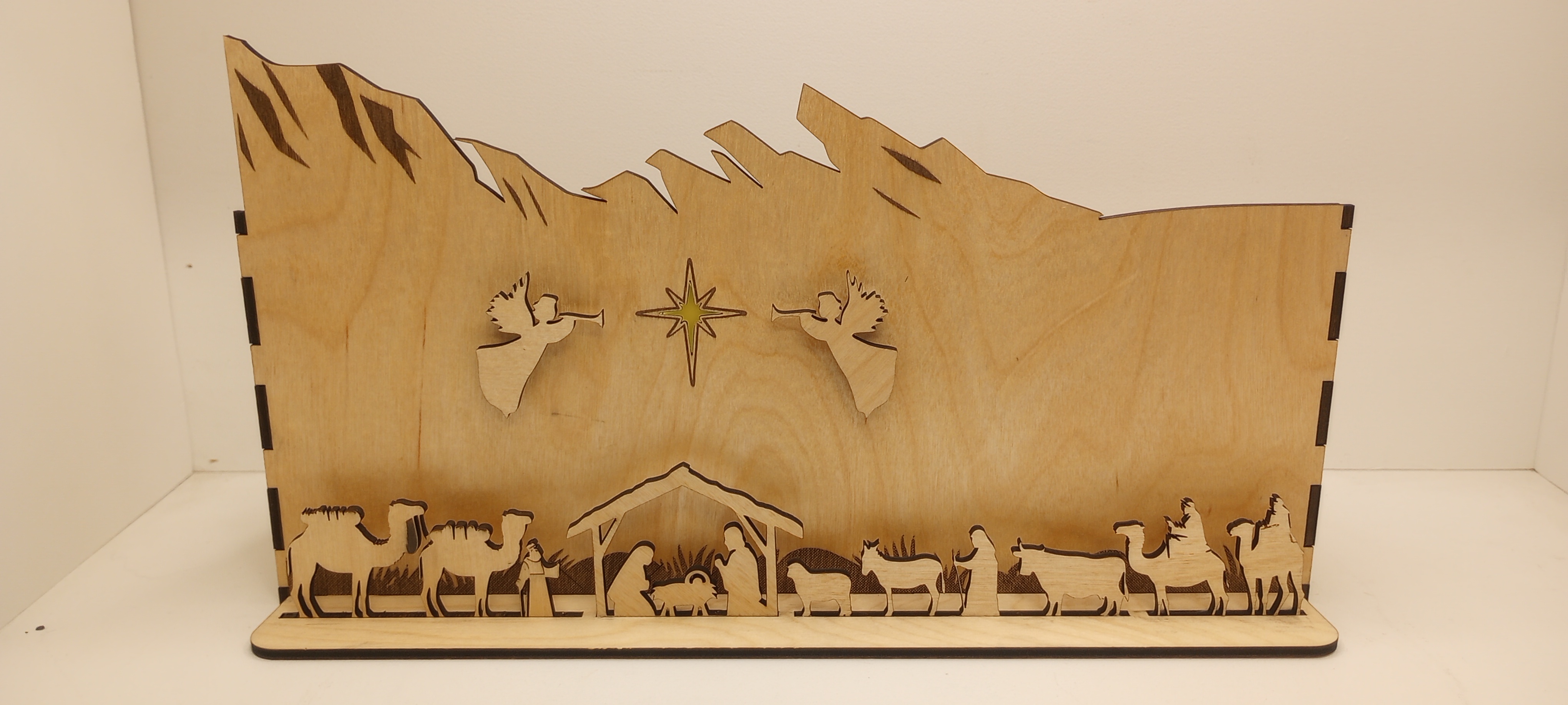 Wooden Nativity Scene