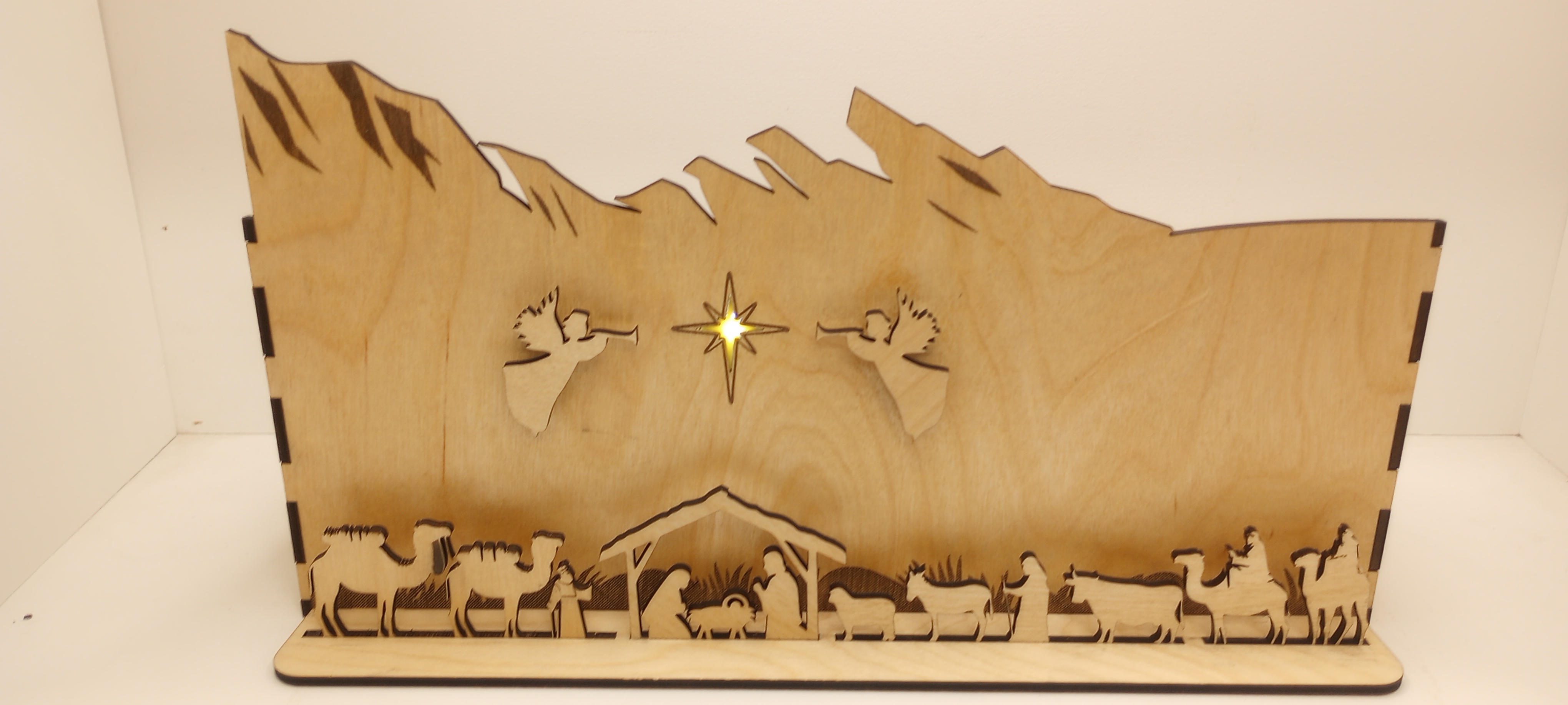 Wooden Nativity Scene