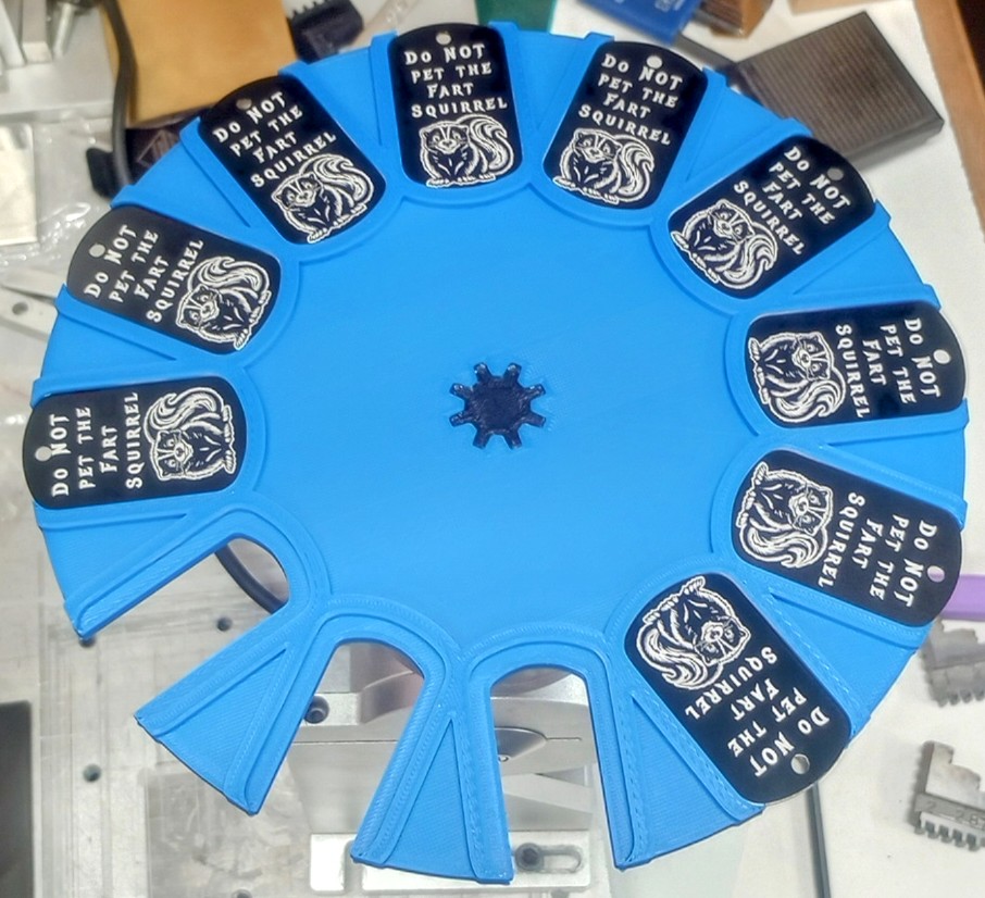 Rotary tool- Dog Tag Tray STL File