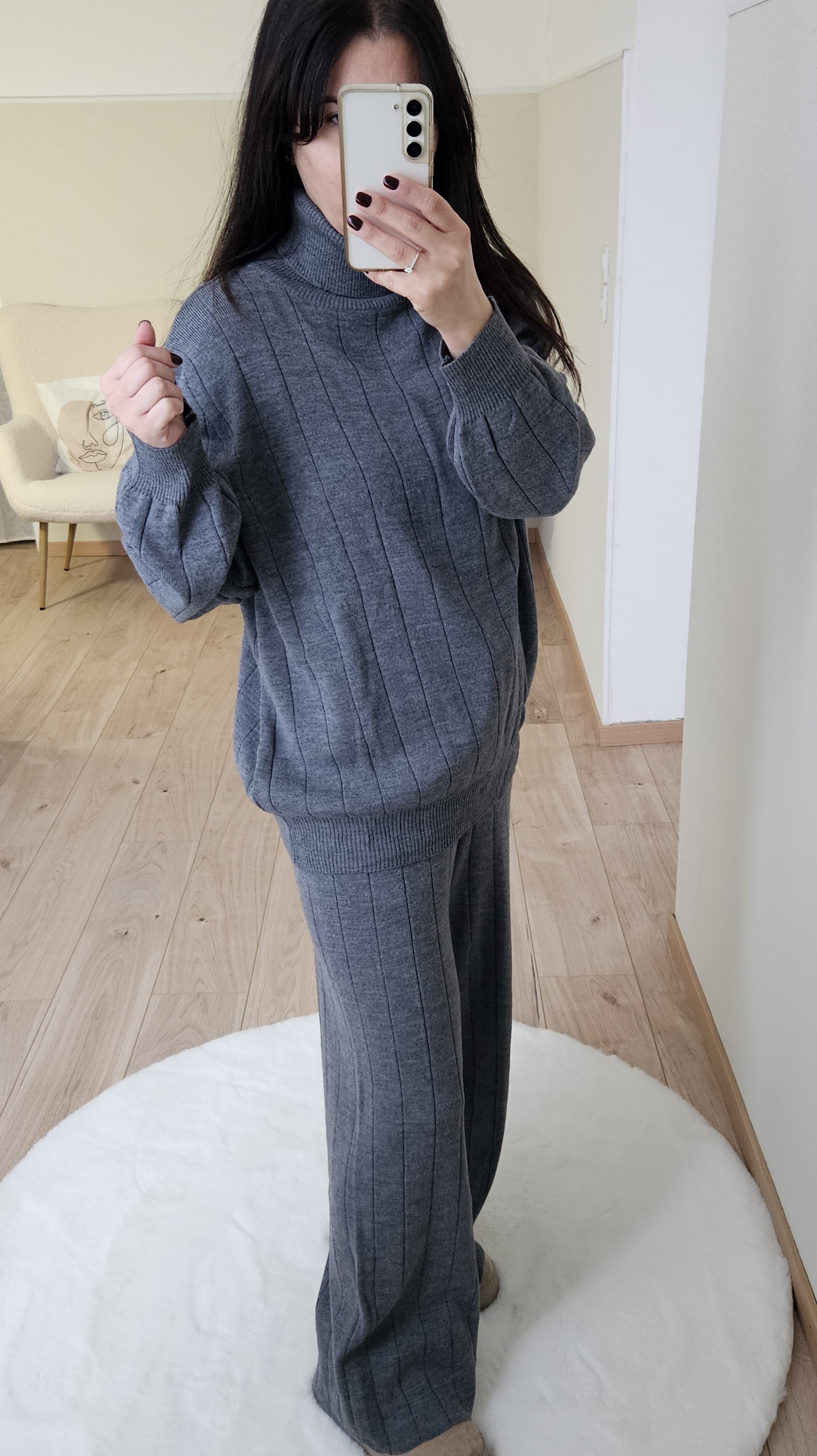 Ensemble tricot gris 