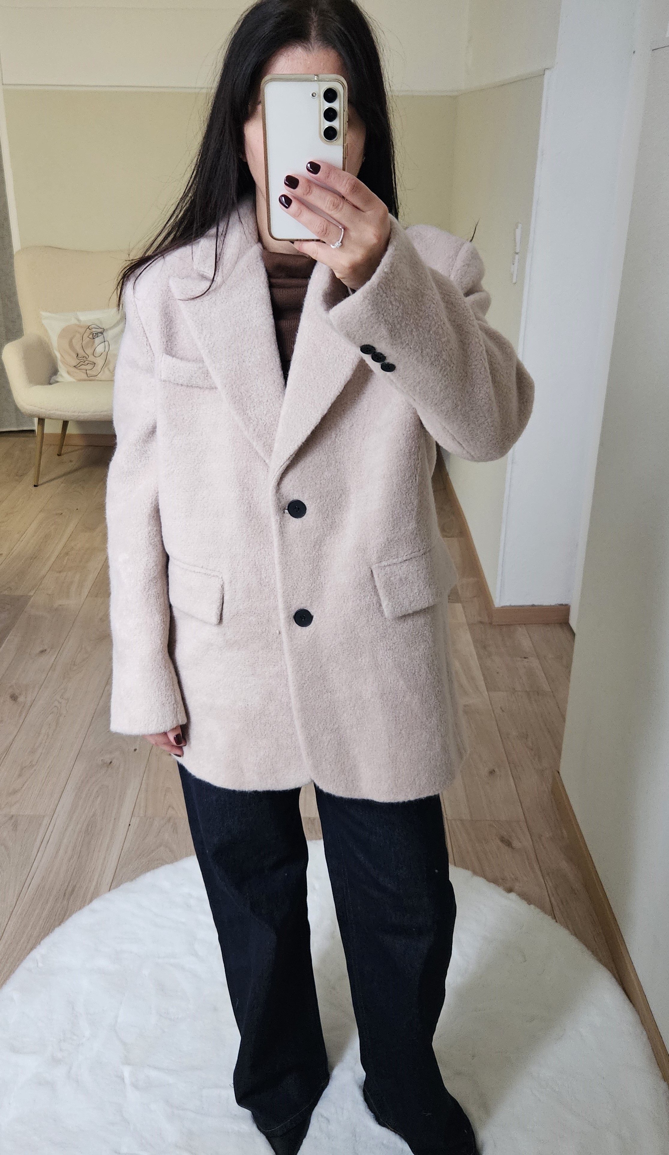 Le blazer oversize en peluche