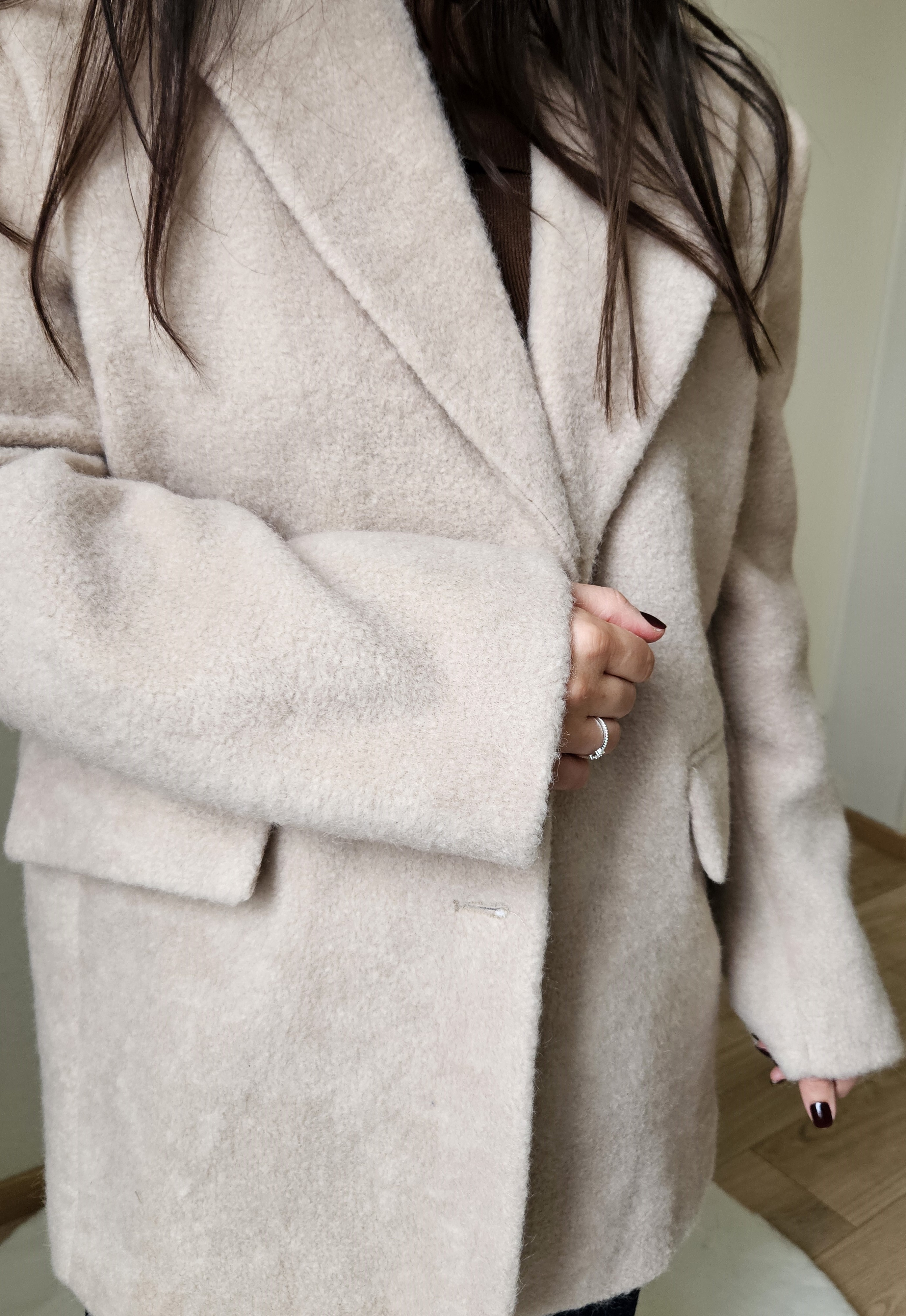 Le blazer oversize en peluche