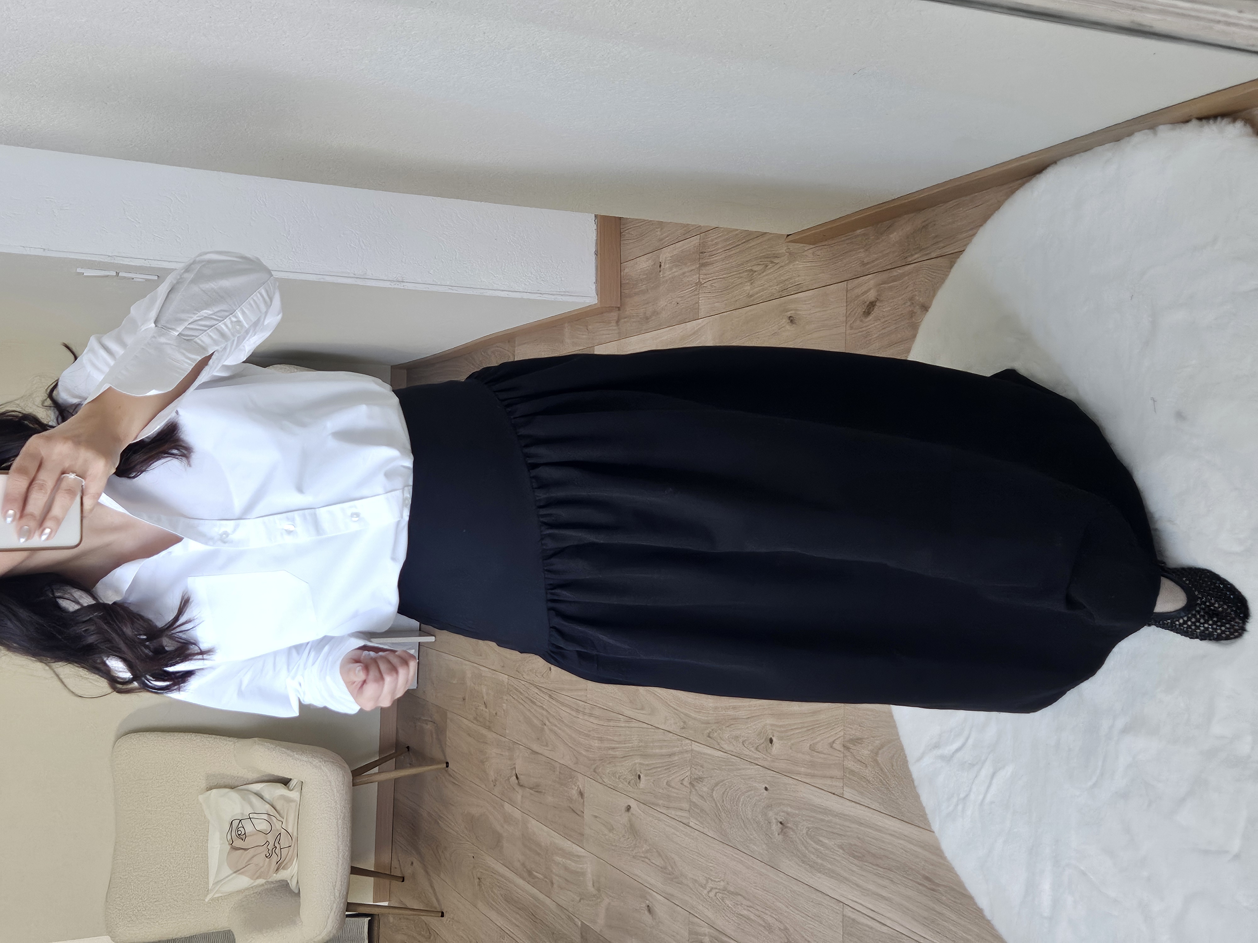 Jupe longue asymétrique