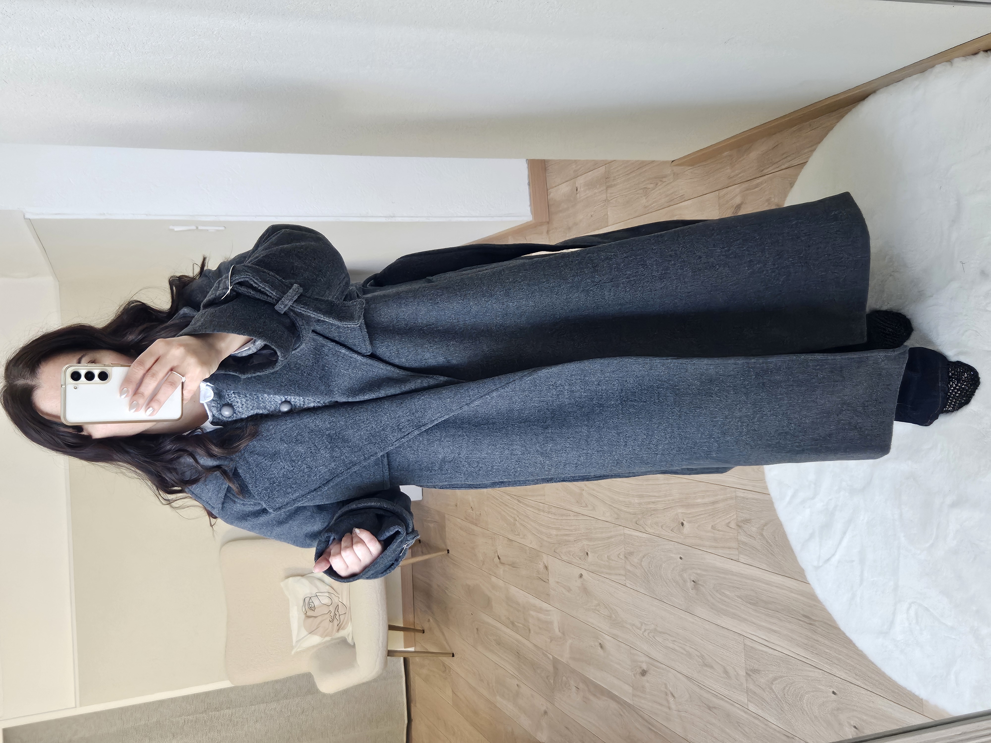 Le manteau oversize gris