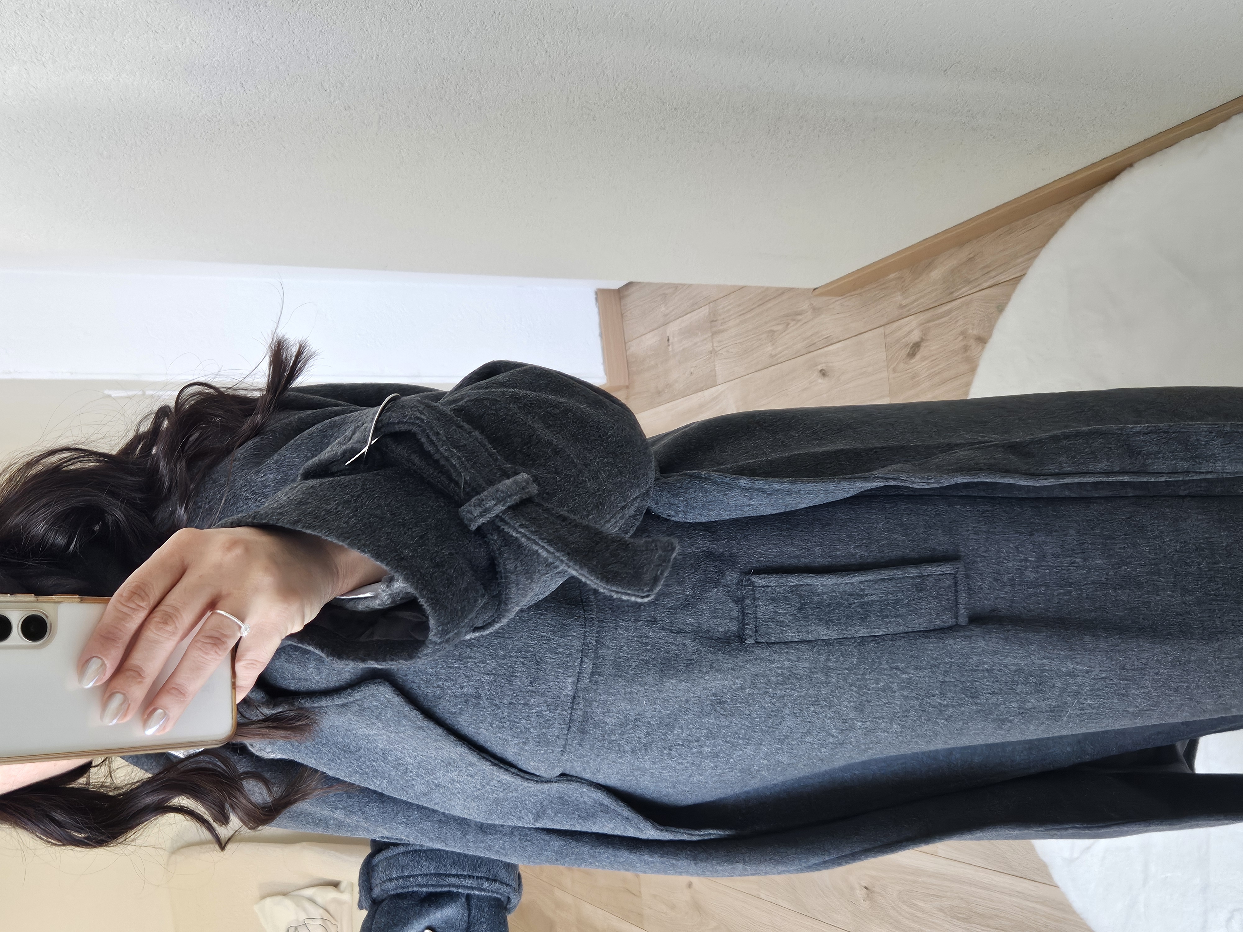 Le manteau oversize gris