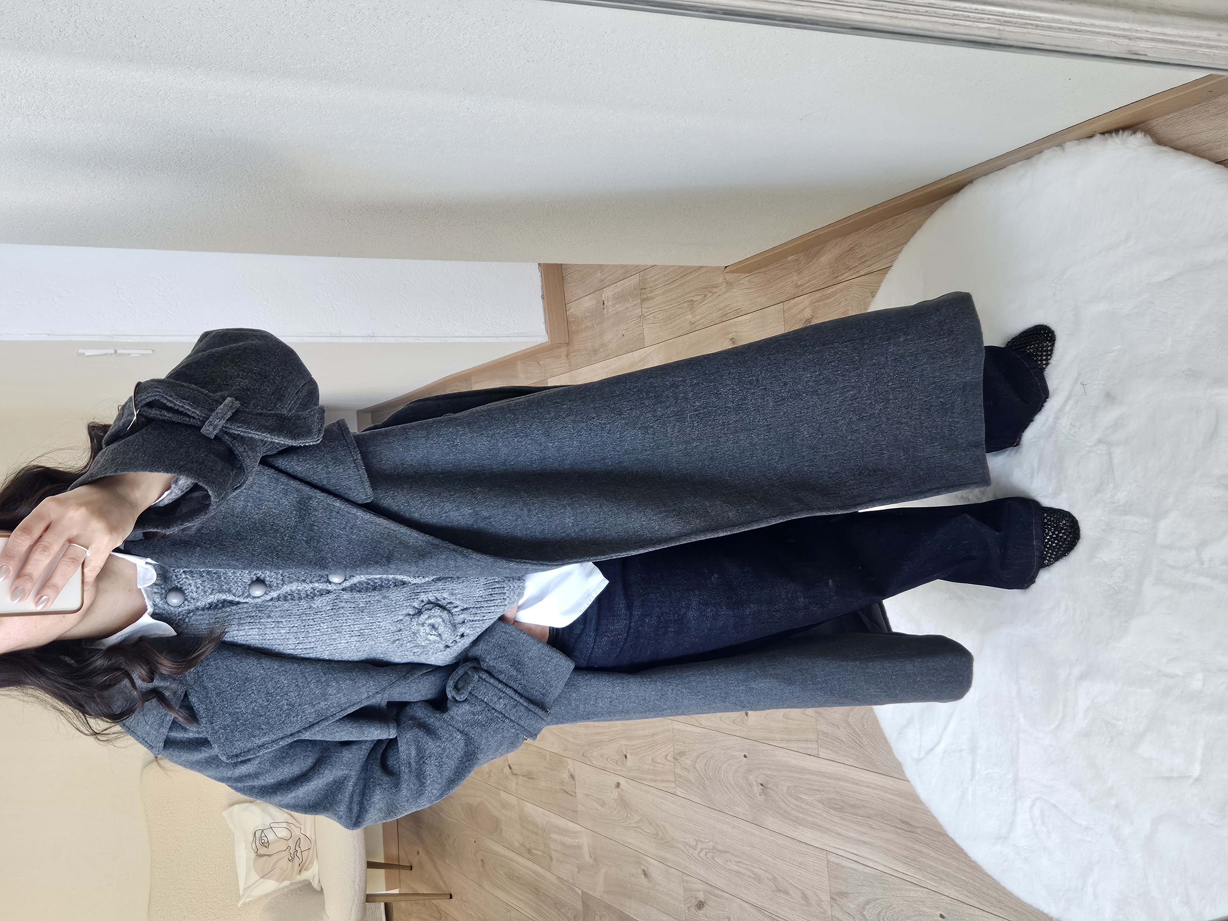 Le manteau oversize gris