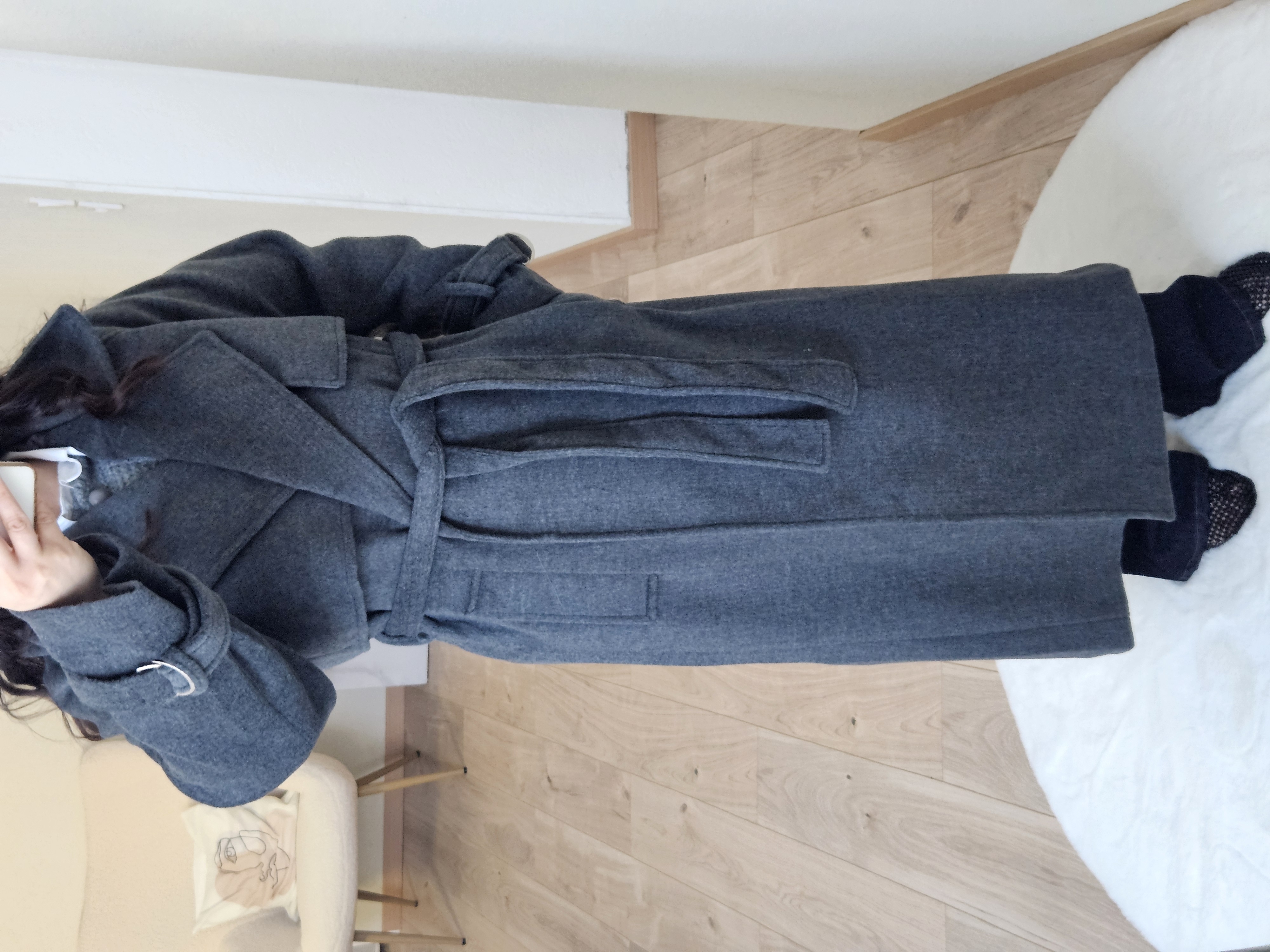 Le manteau oversize gris