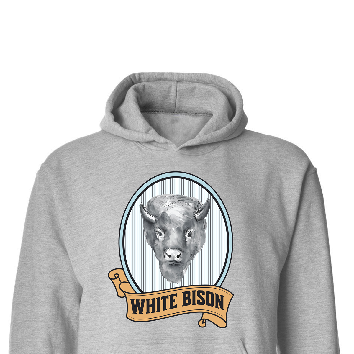 White Bison Retro Hoodie