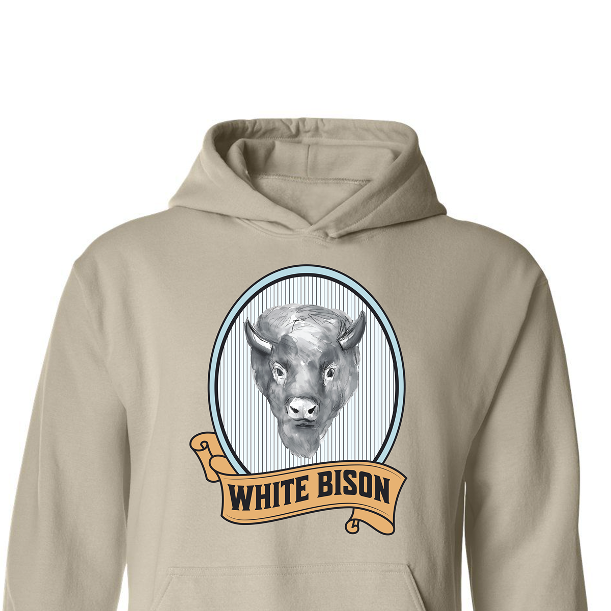 White Bison Retro Hoodie