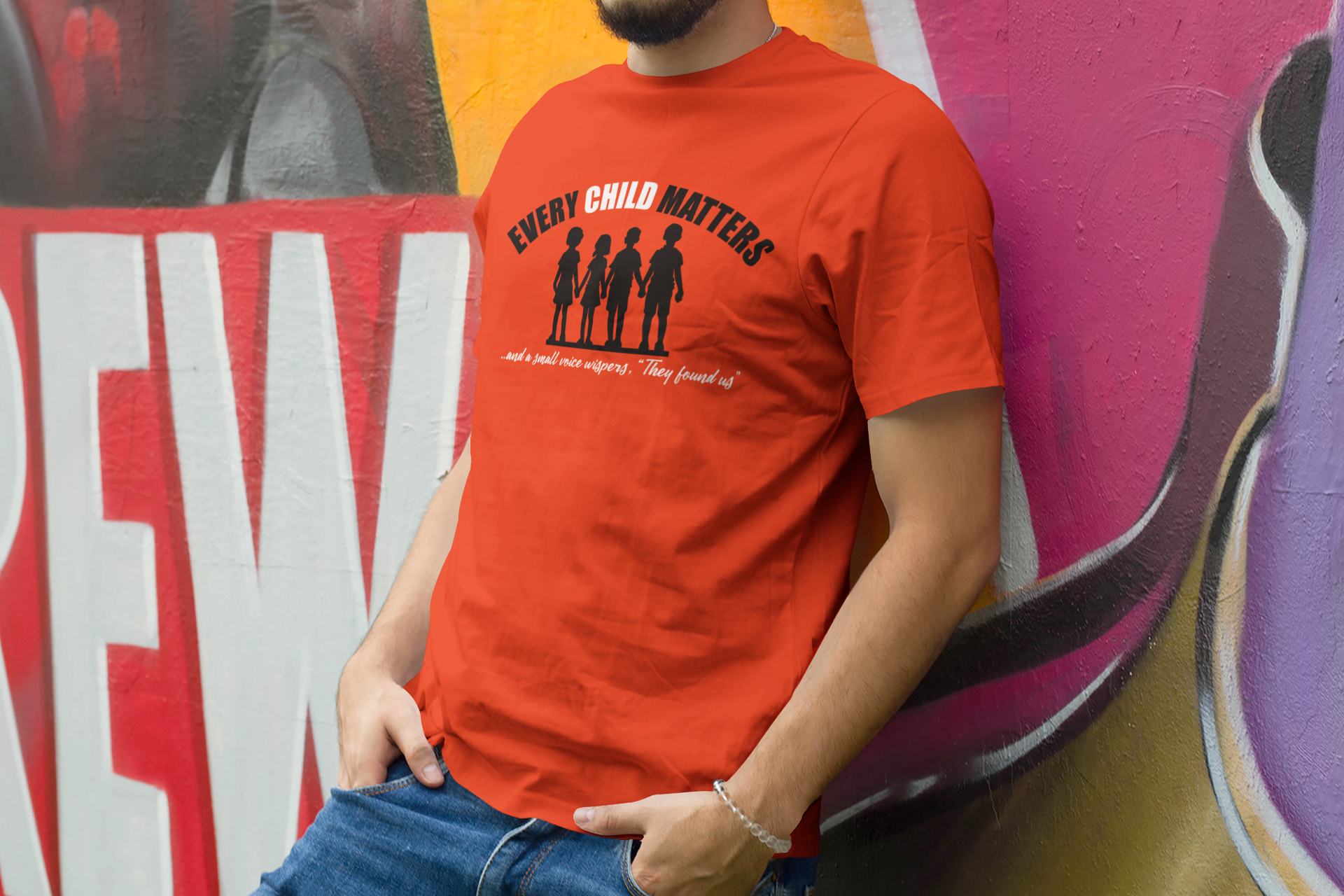 "Every Child Matters" with Children Holding Hands