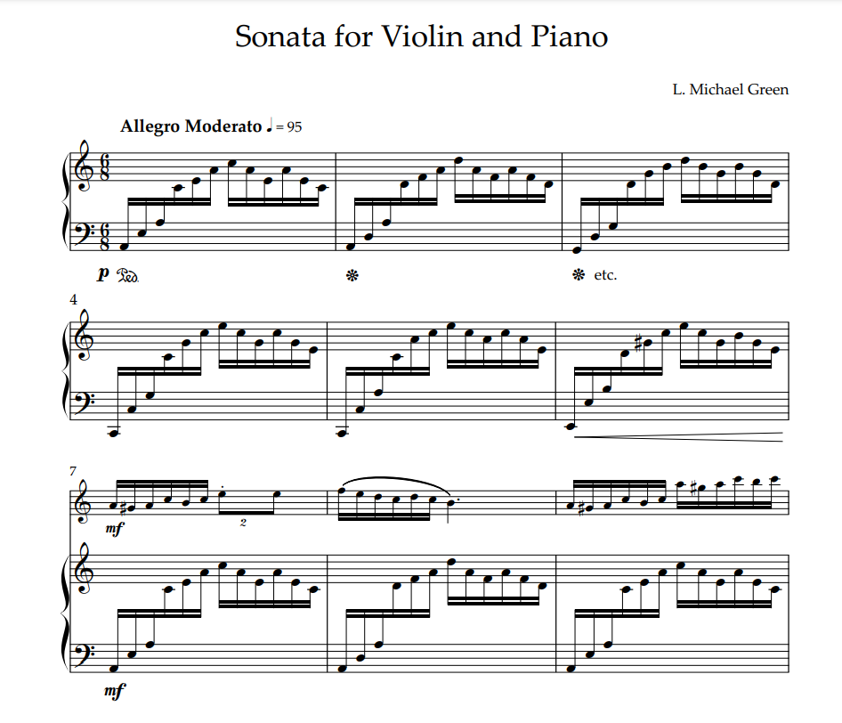 Sonata for Violin and Piano