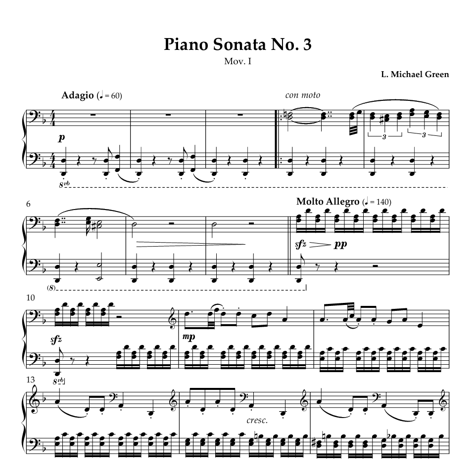 Piano Sonata No. 3 in D Minor, Op. 6