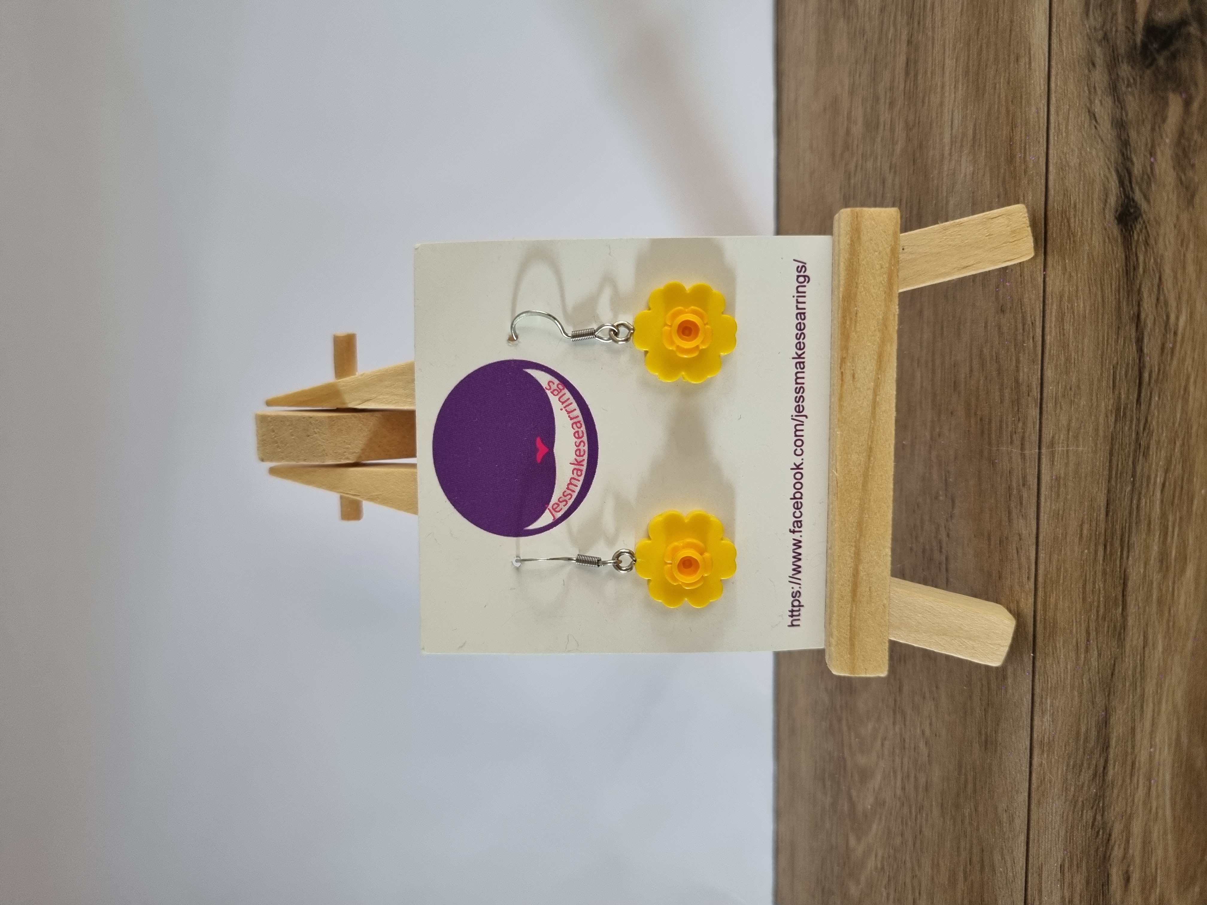 Lego daffodil earrings