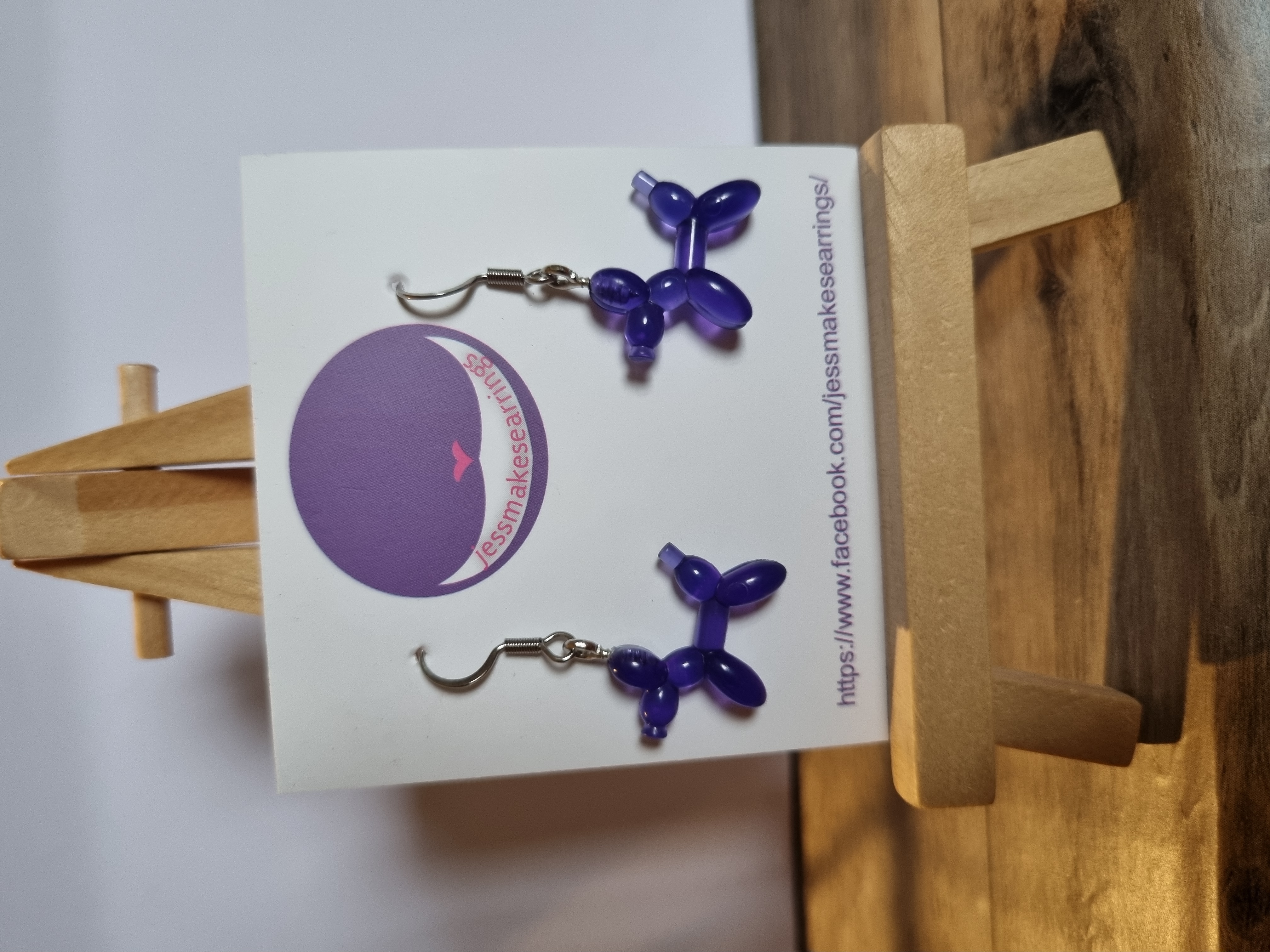 Balloon dog earrings