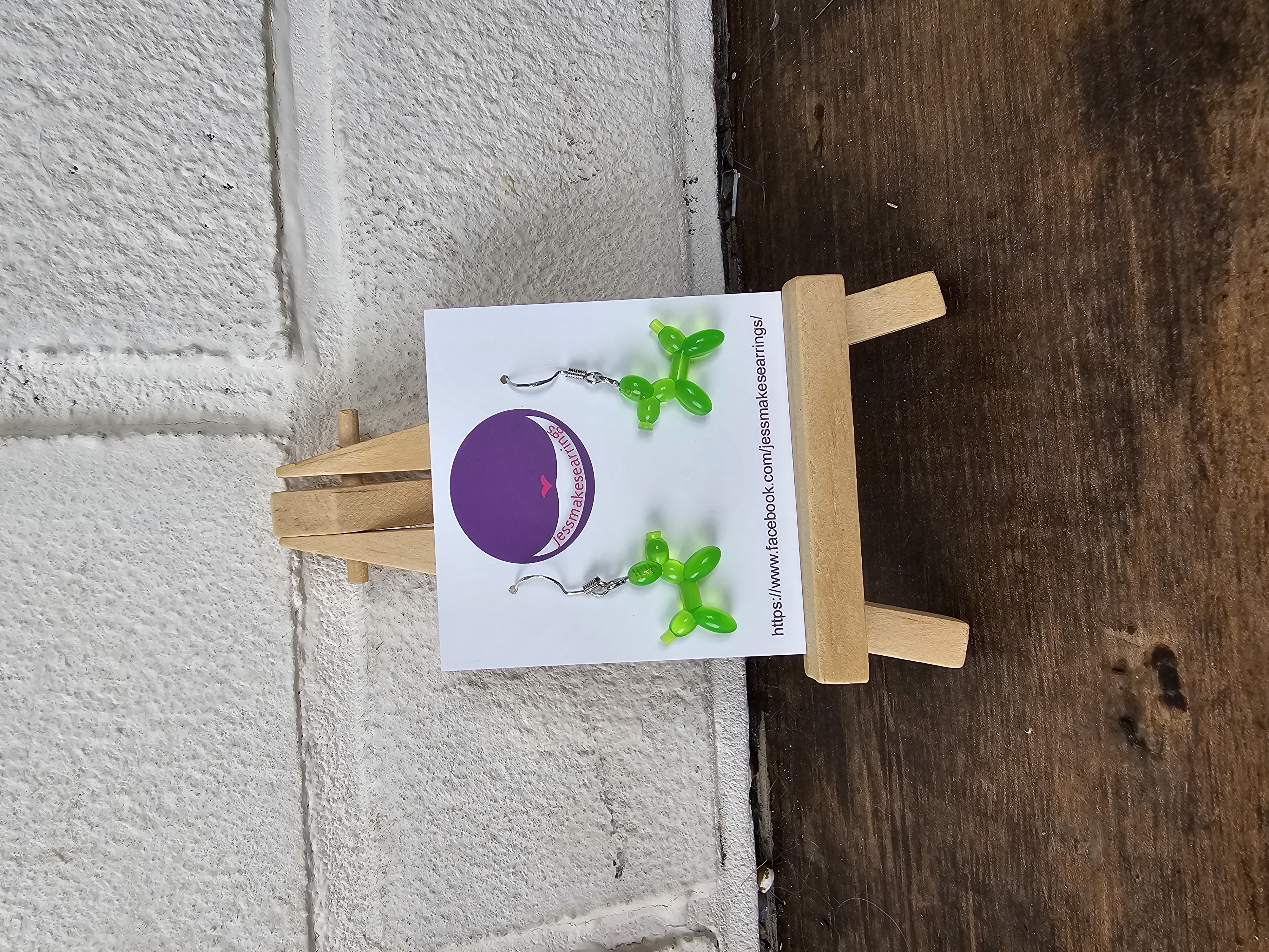 Balloon dog earrings