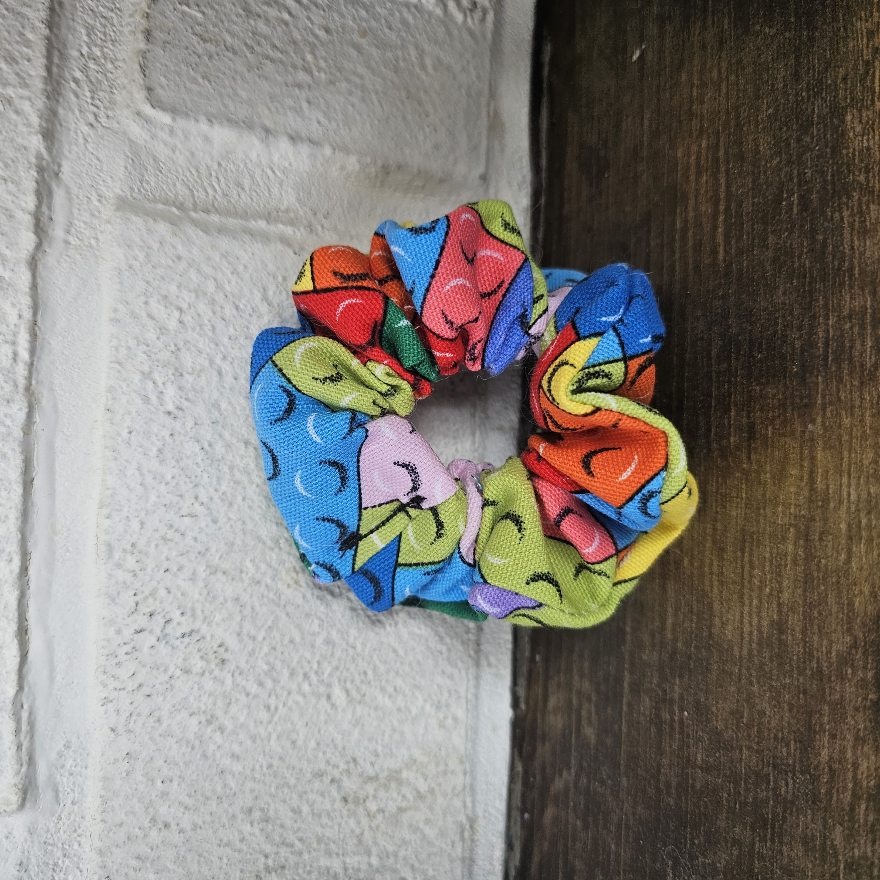 Lego print scrunchie