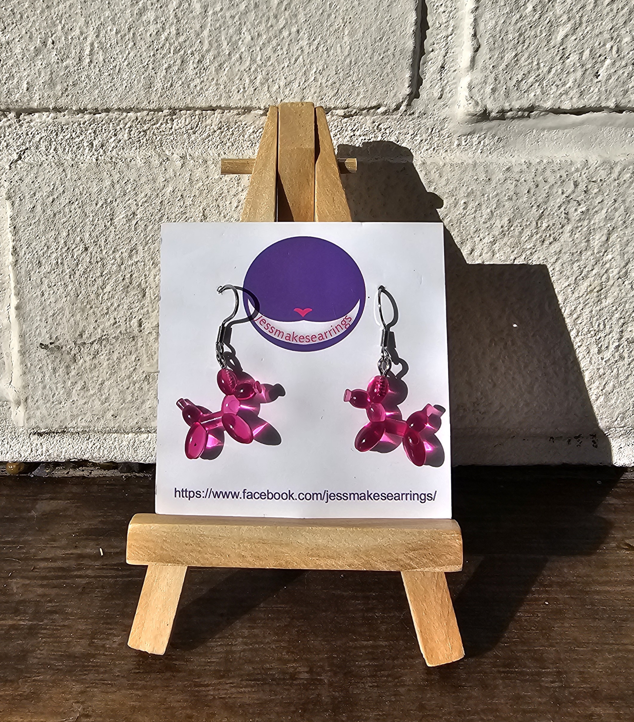 Balloon dog earrings