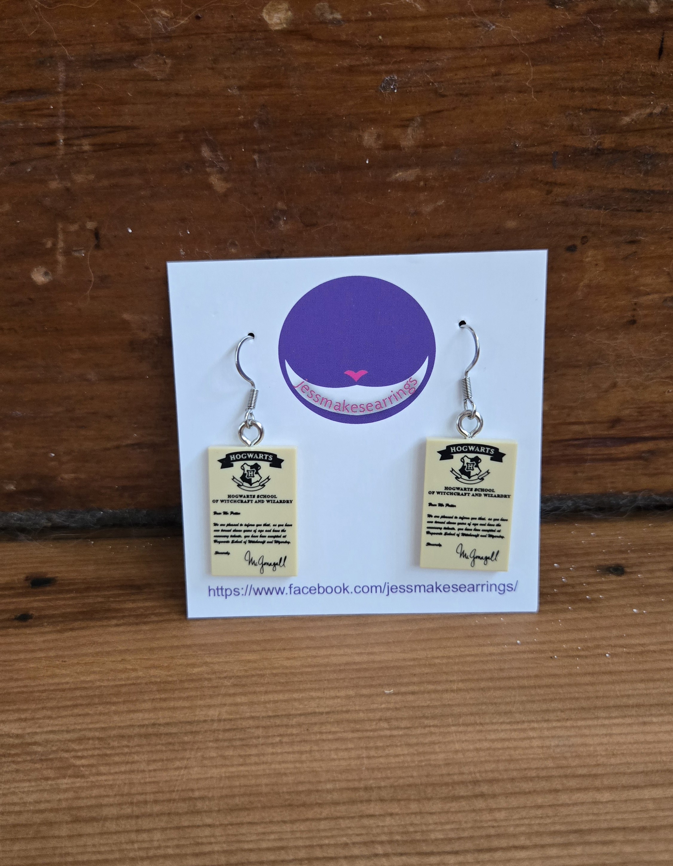Lego Hogwarts Acceptance letter earrings