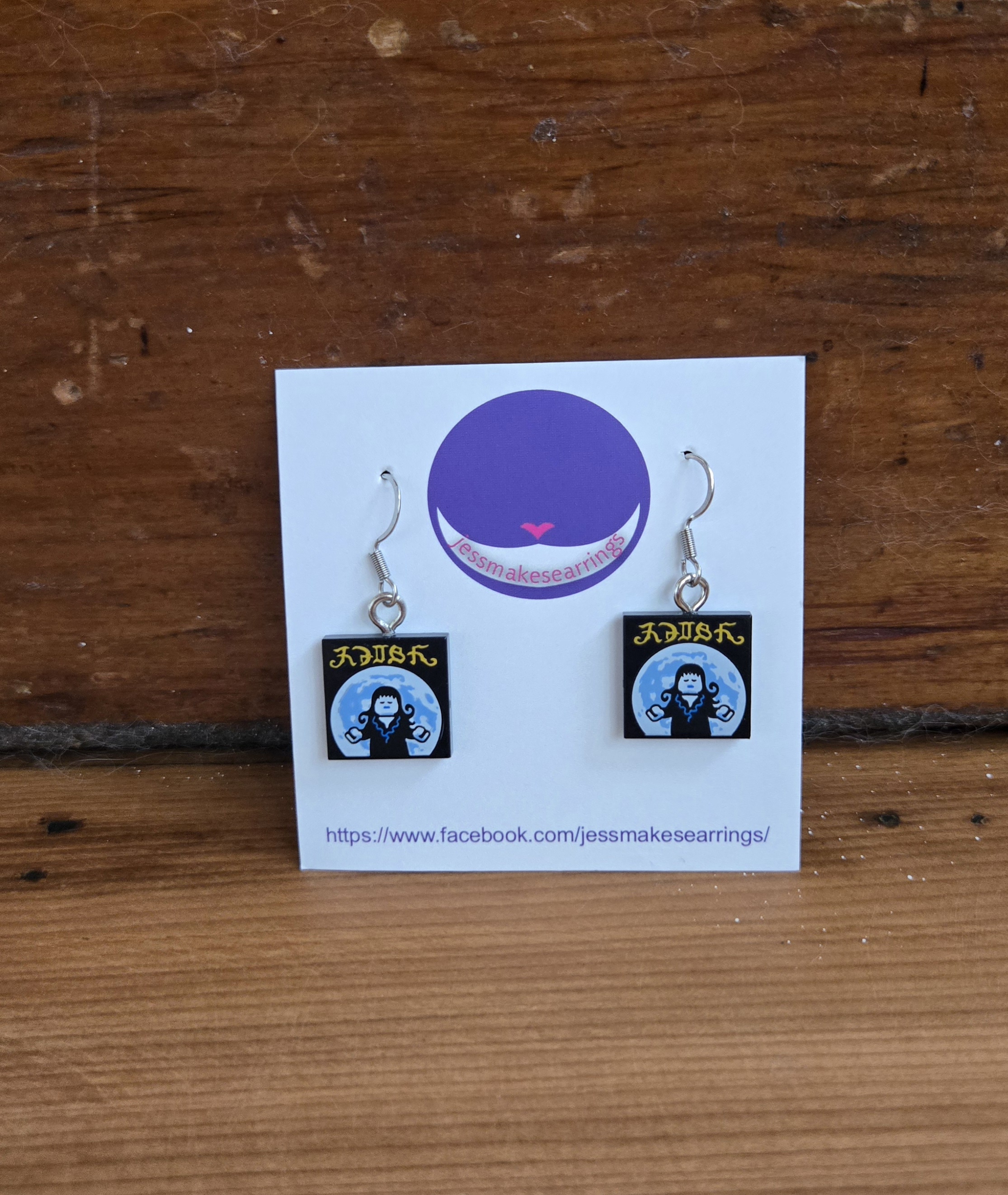 Lego Zombie Tile Earrings