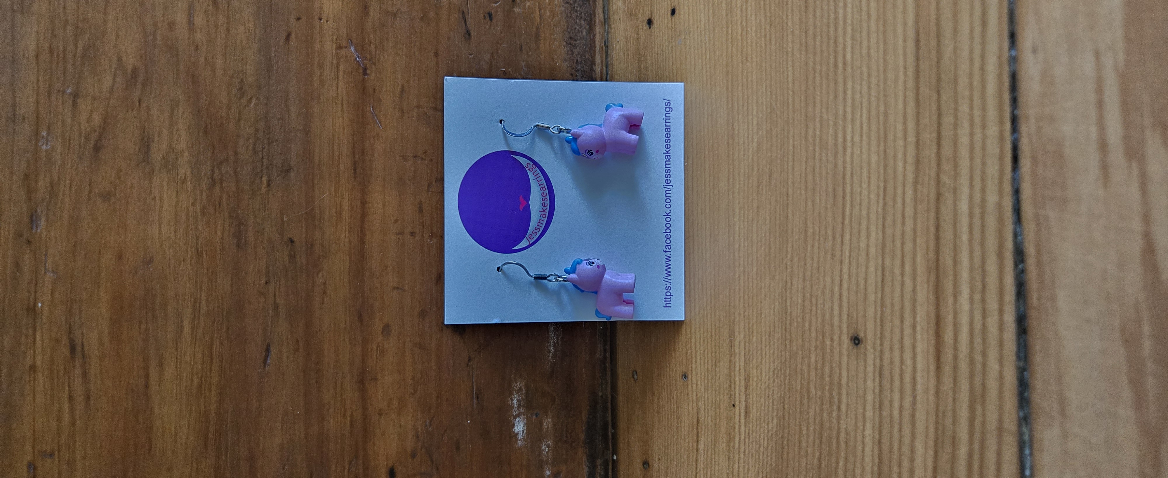 Lego made Kittycorn earrings