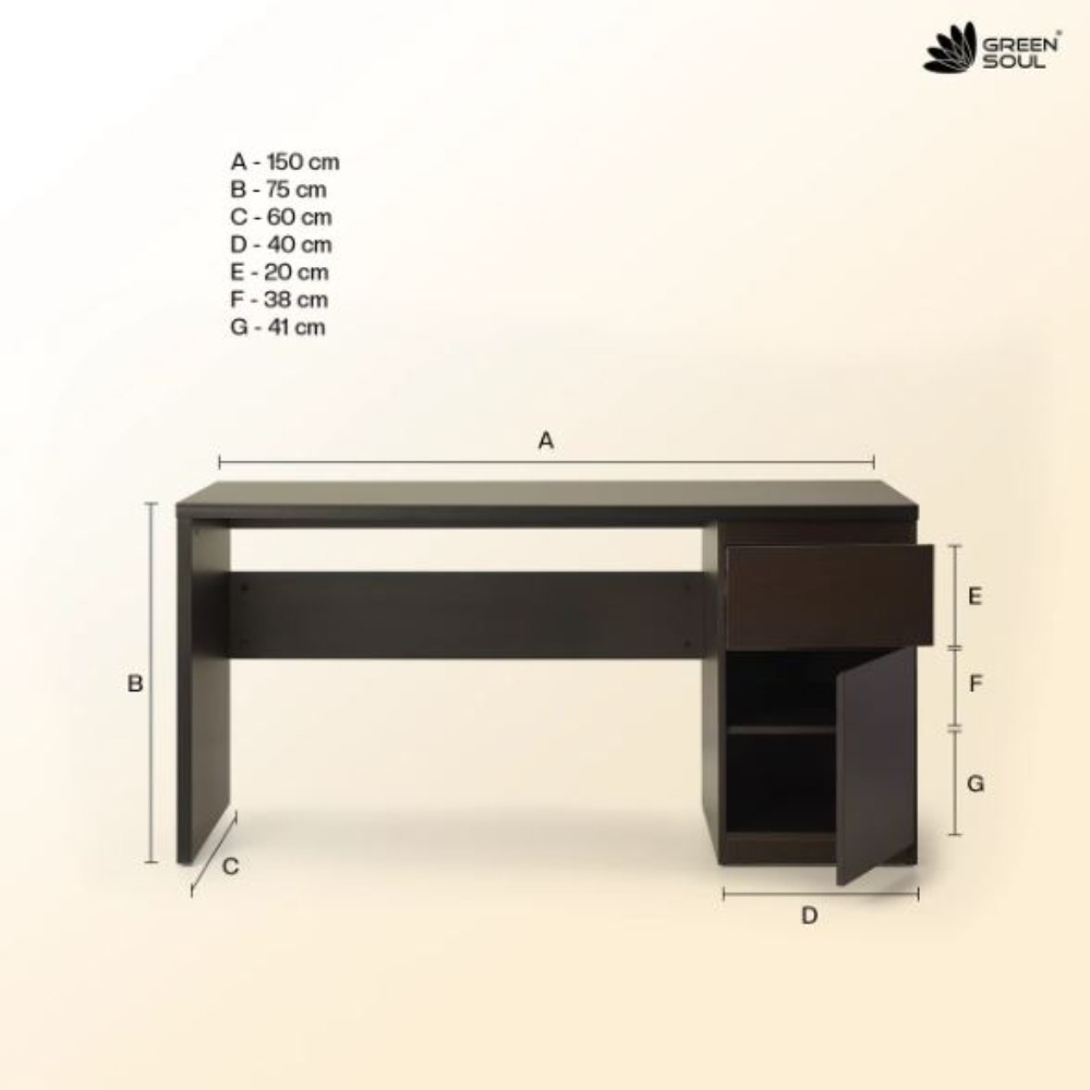 Green Soul Venue Pro 5ft Wide Study Table