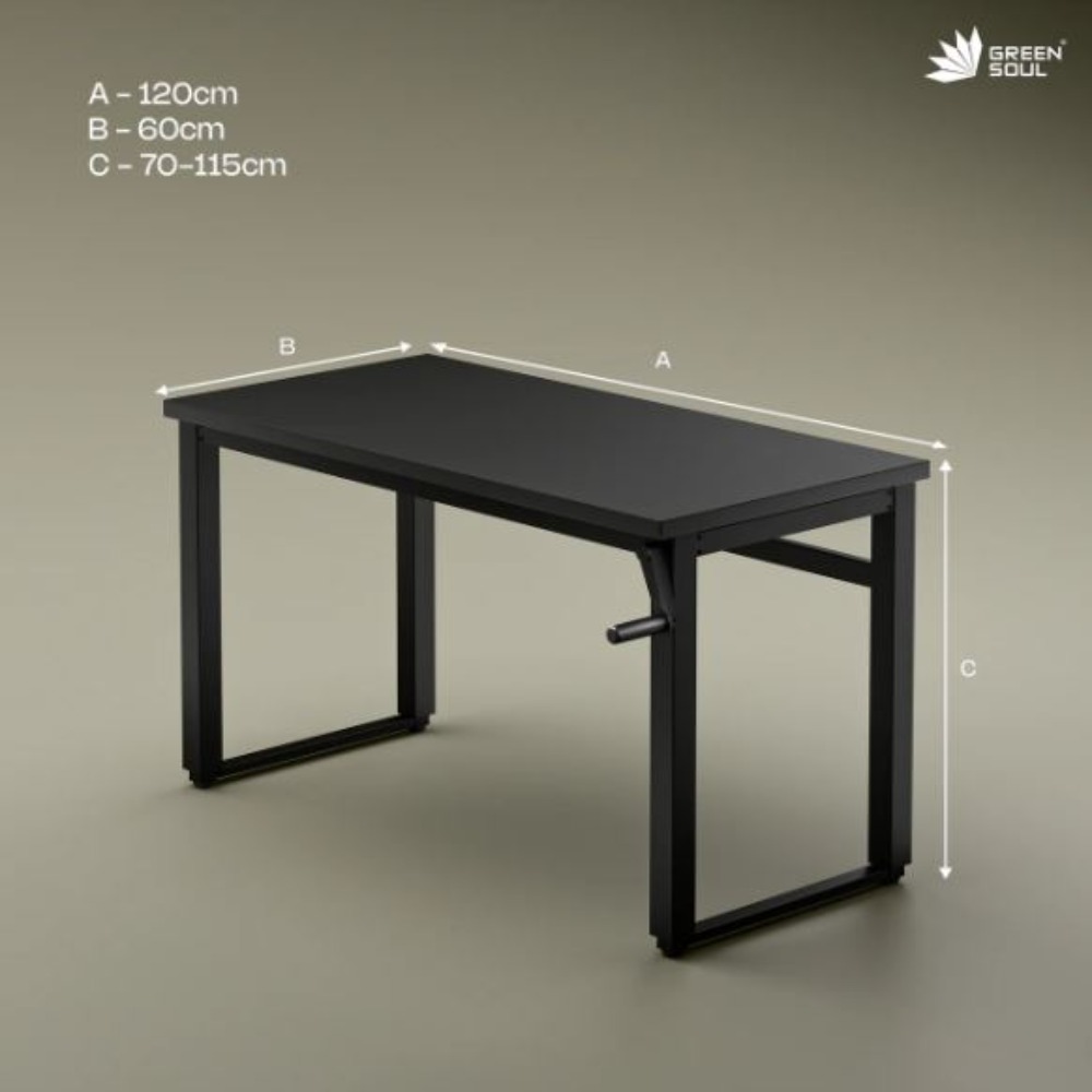 Green Soul Rise Manual Height Adjustable Table