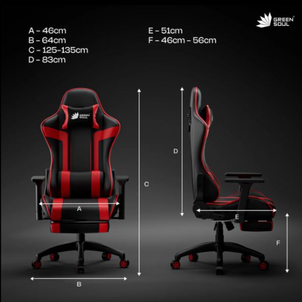 Green Soul Raptor Pro Racing Edition with Footrest Gaming Chair