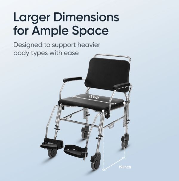 Frido Attendant-propelled Bariatric Wheelchai