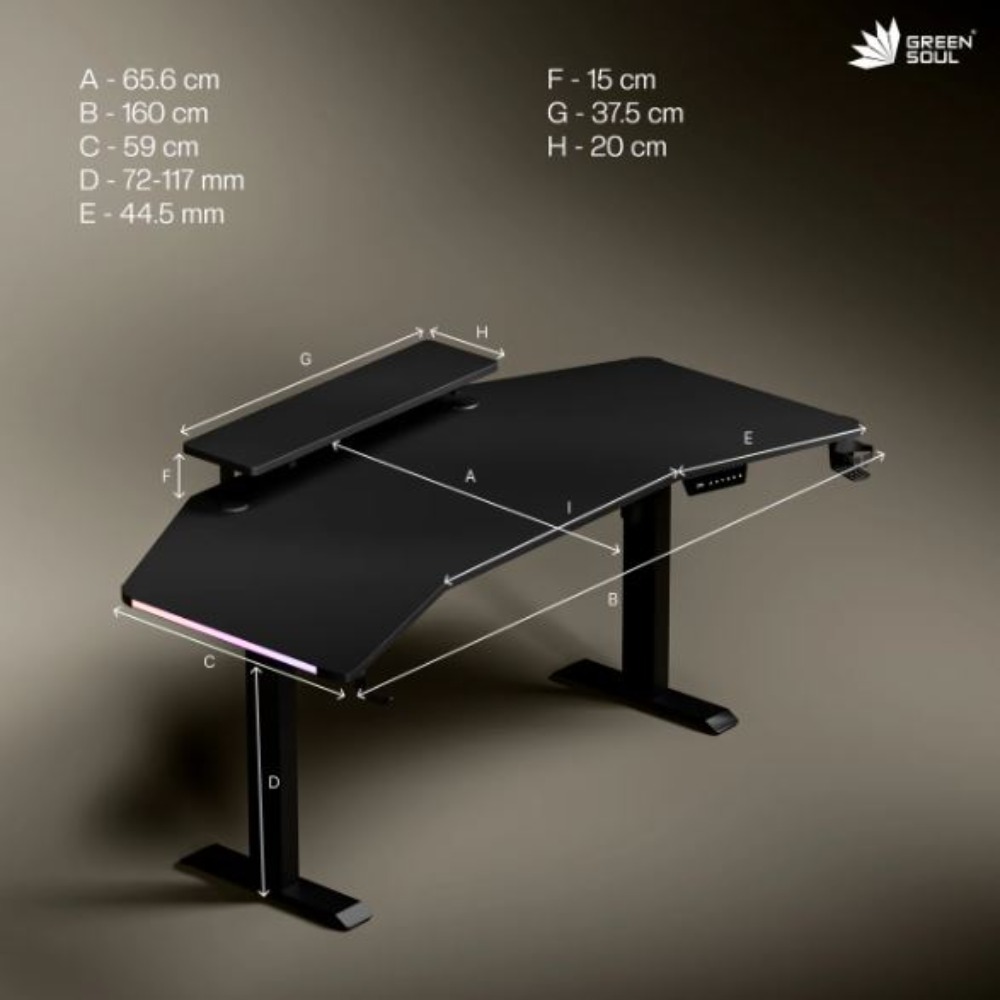 Green Soul ARC Gaming Height Adjustable Table