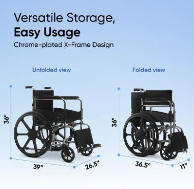 Frido FSS100 | Foldable Wheelchair
