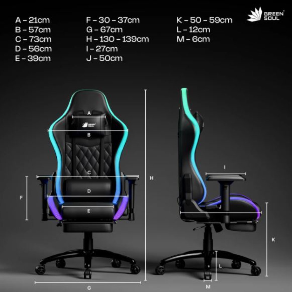  Green Soul Ghost RGB Ergonomic Gaming chair