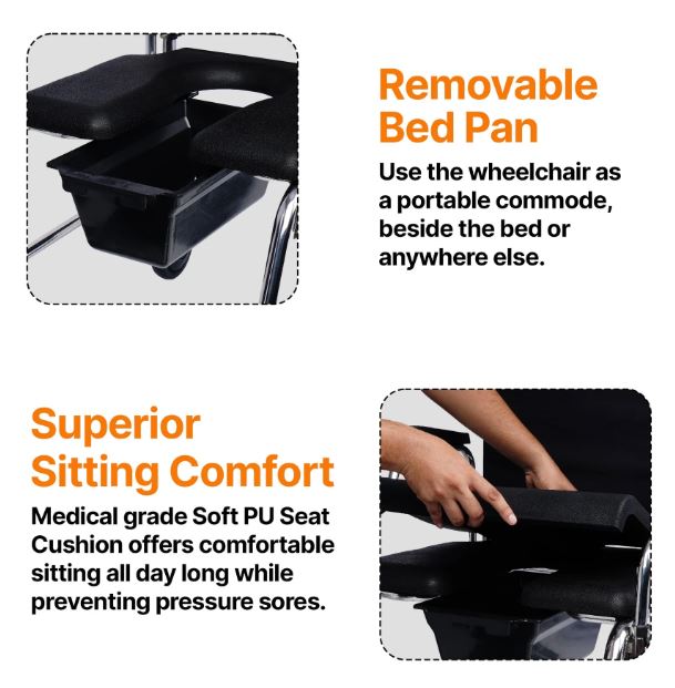 Mobility SAC100 | Multipurpose Shower Commode Wheelchair