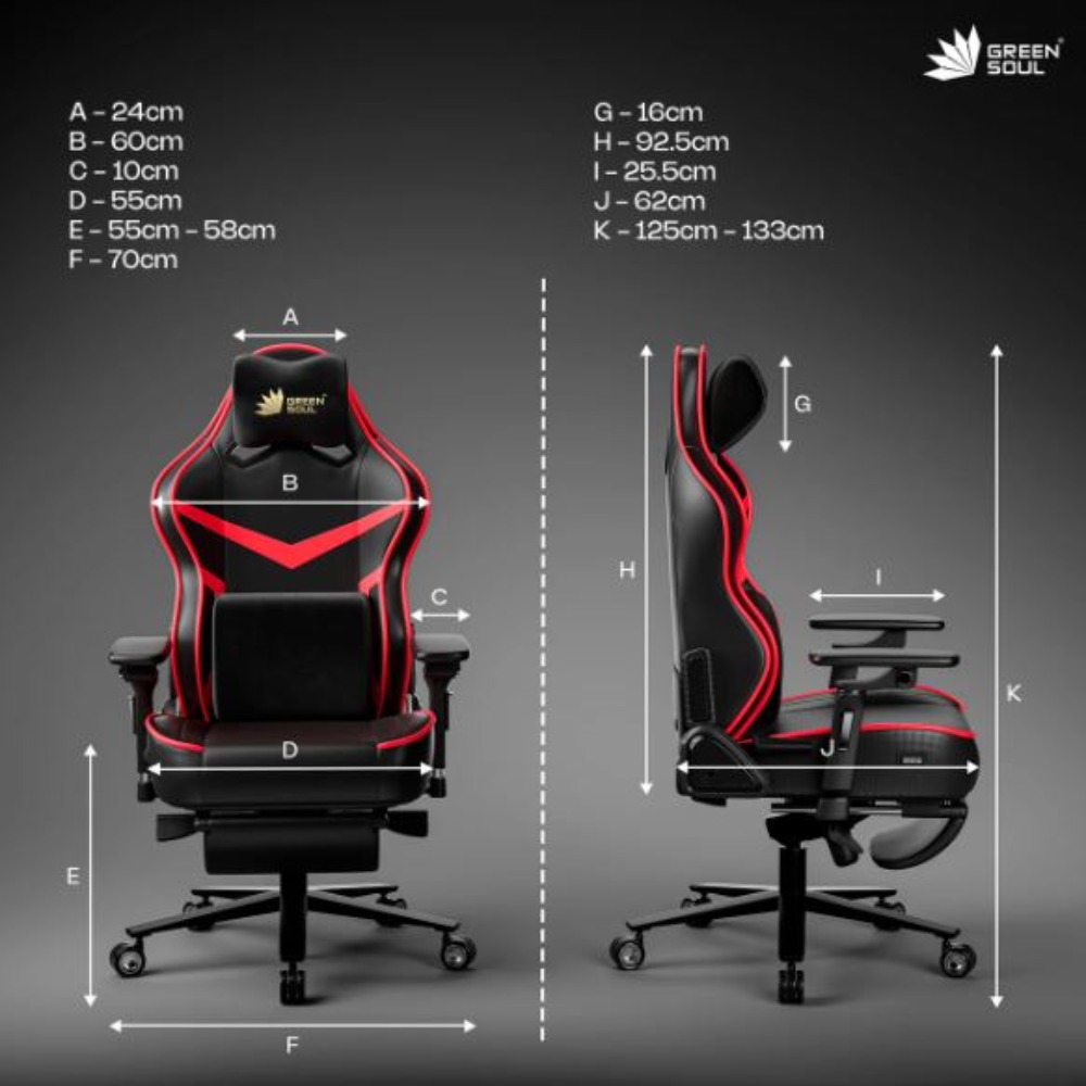 Green Soul Monster Pro Gaming Chair with Ventilated Seats