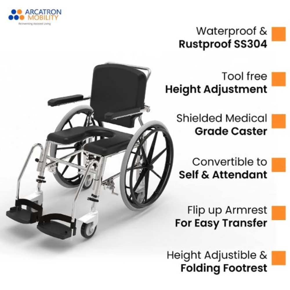 Prime SSS100 | Self Propelled Shower Commode Wheelchair