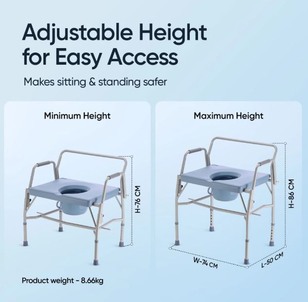 Frido Heavy Duty Commode Chair