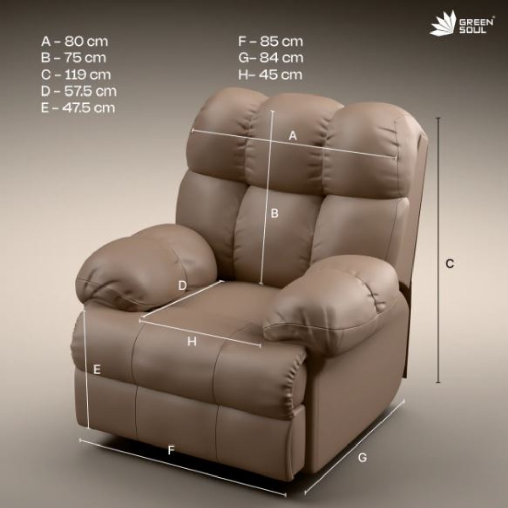 Green Soul® Shangri-La Single Seater Electric Recliner Sofa