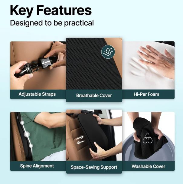 Frido Ultimate Car Backrest Cushion