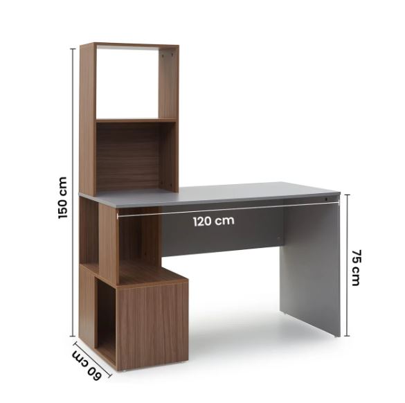 Green Soul Vermont Study Table - Gothic Grey