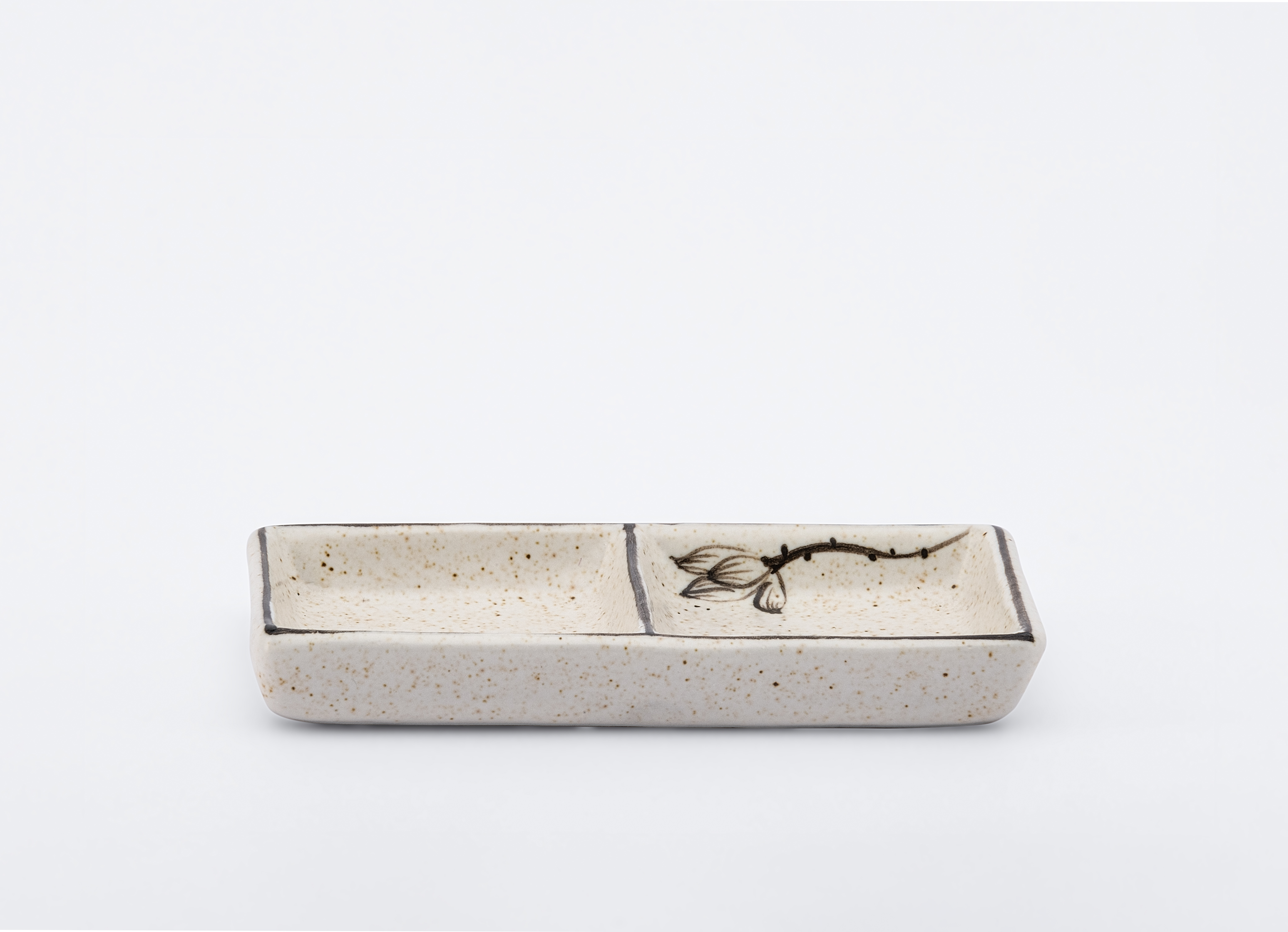 Double-Compartment Rectangular Salt Dish