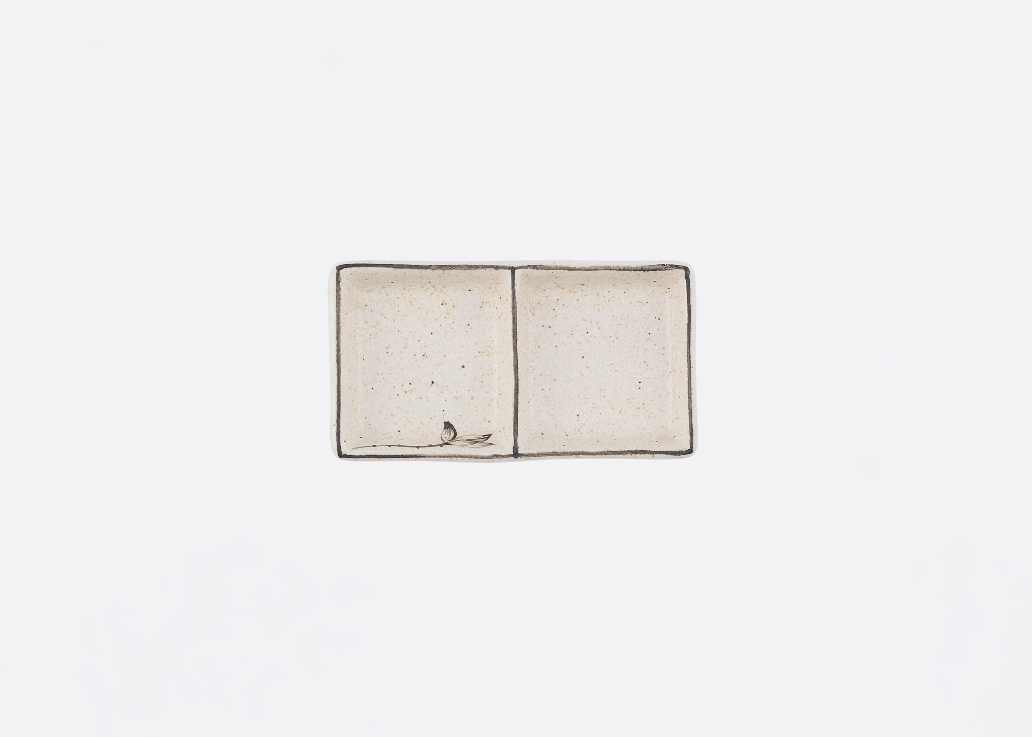 Double-Compartment Rectangular Salt Dish