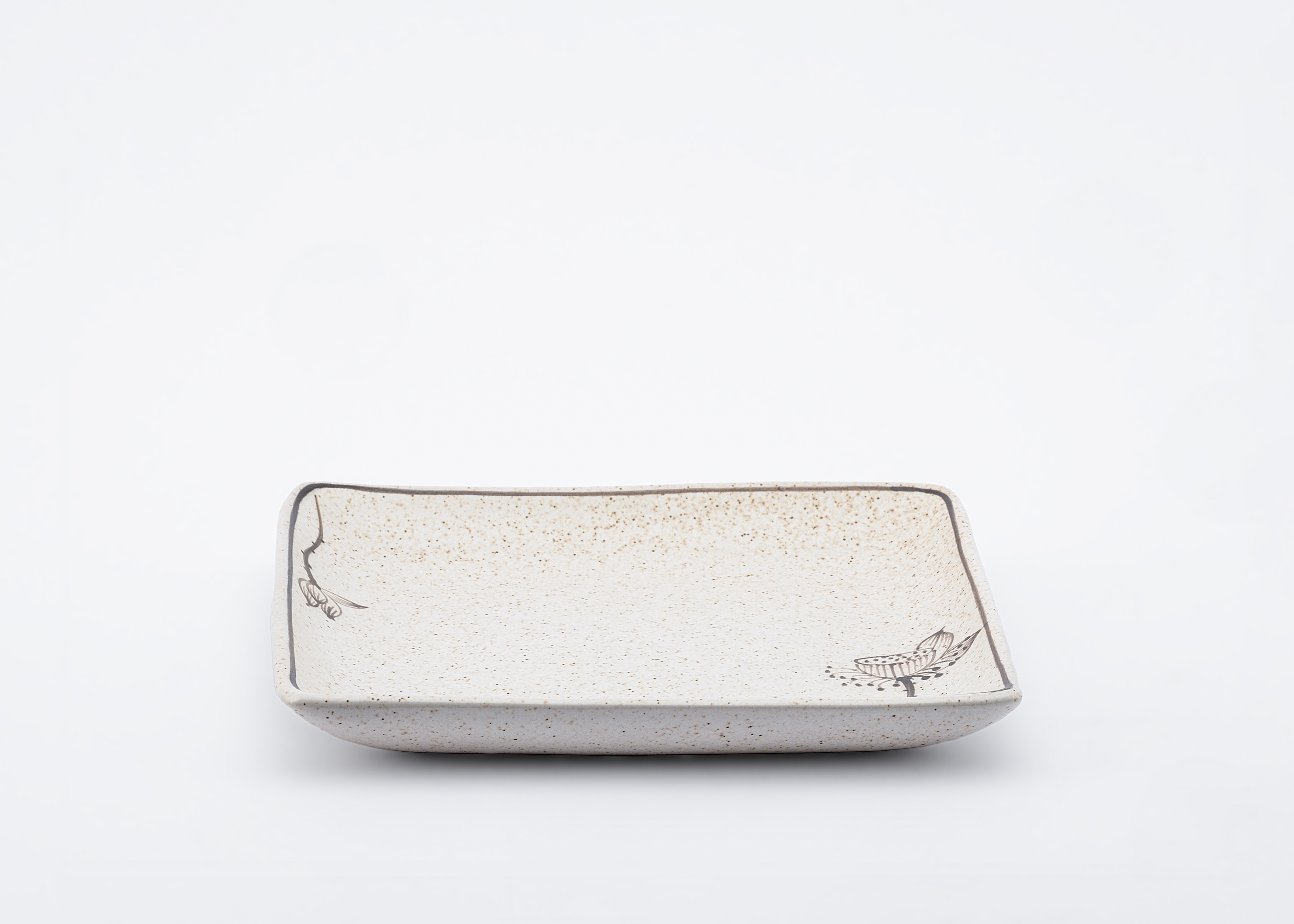 Square Tray with Raised Edge
