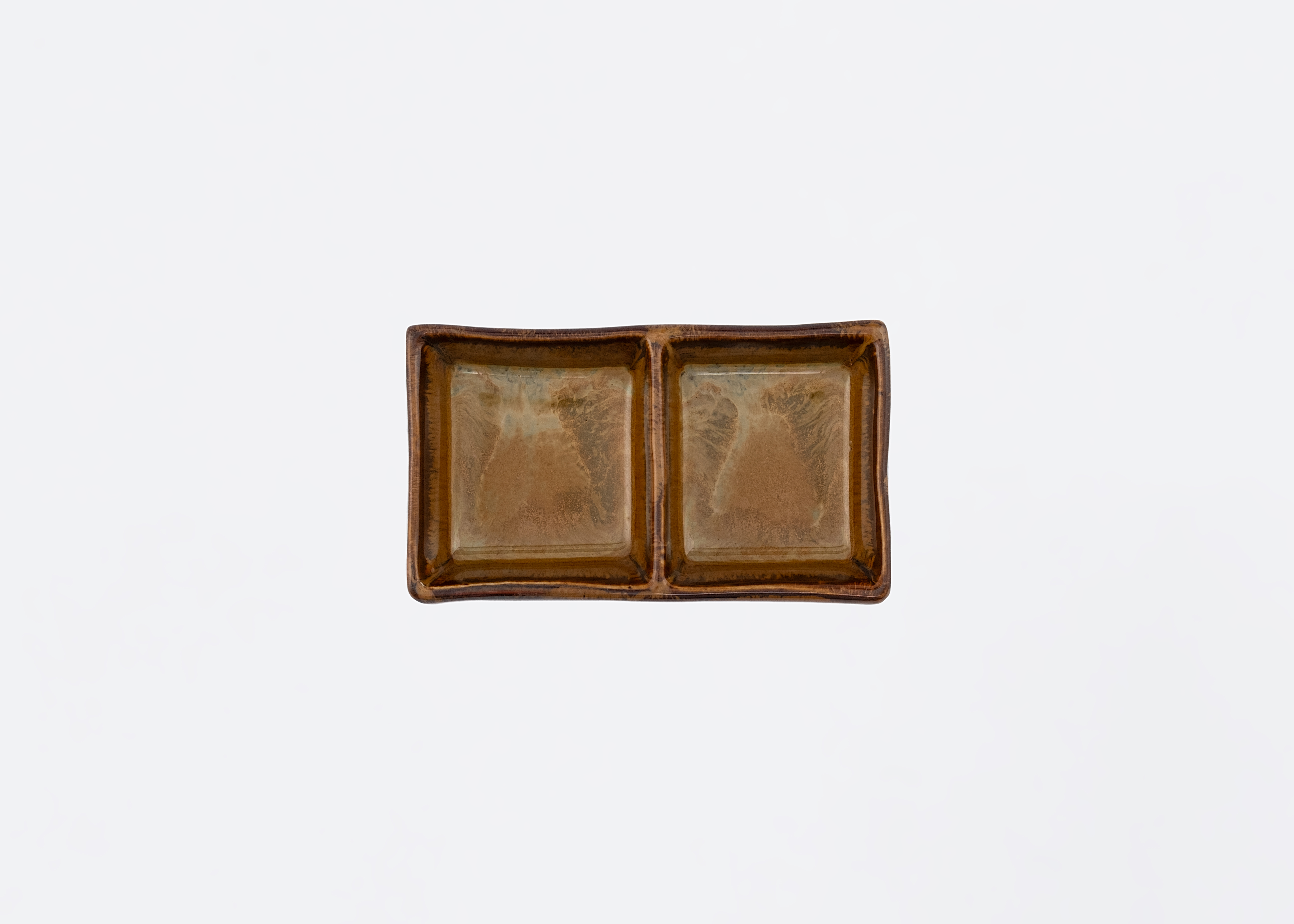 Double-Compartment Rectangular Salt Dish