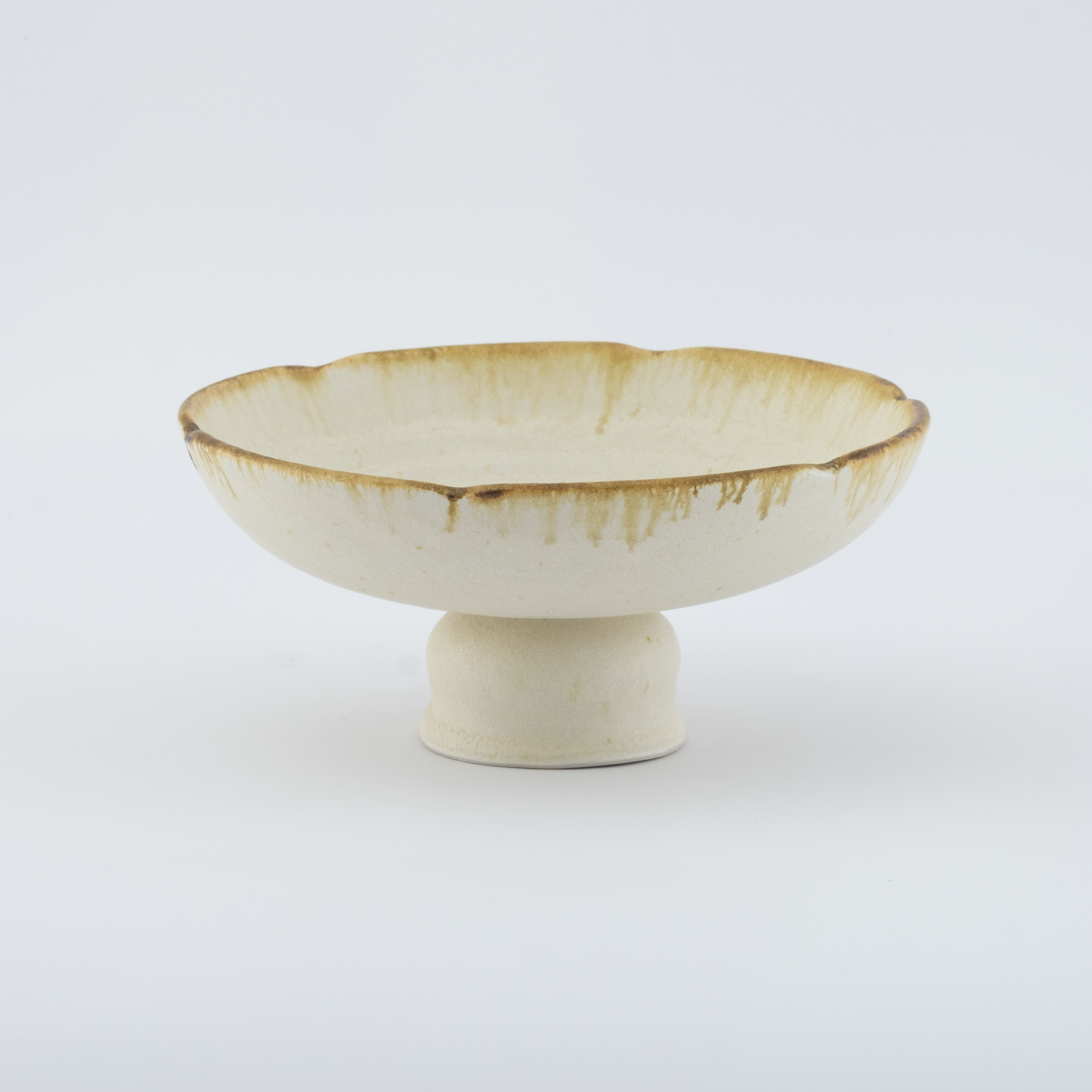 Round Salad Bowl with Pedestal