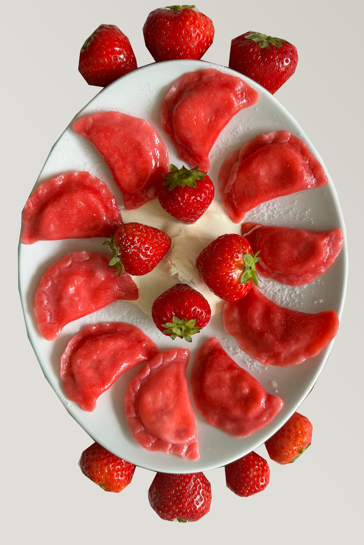 10 x Strawberries and Cream Pieorgi