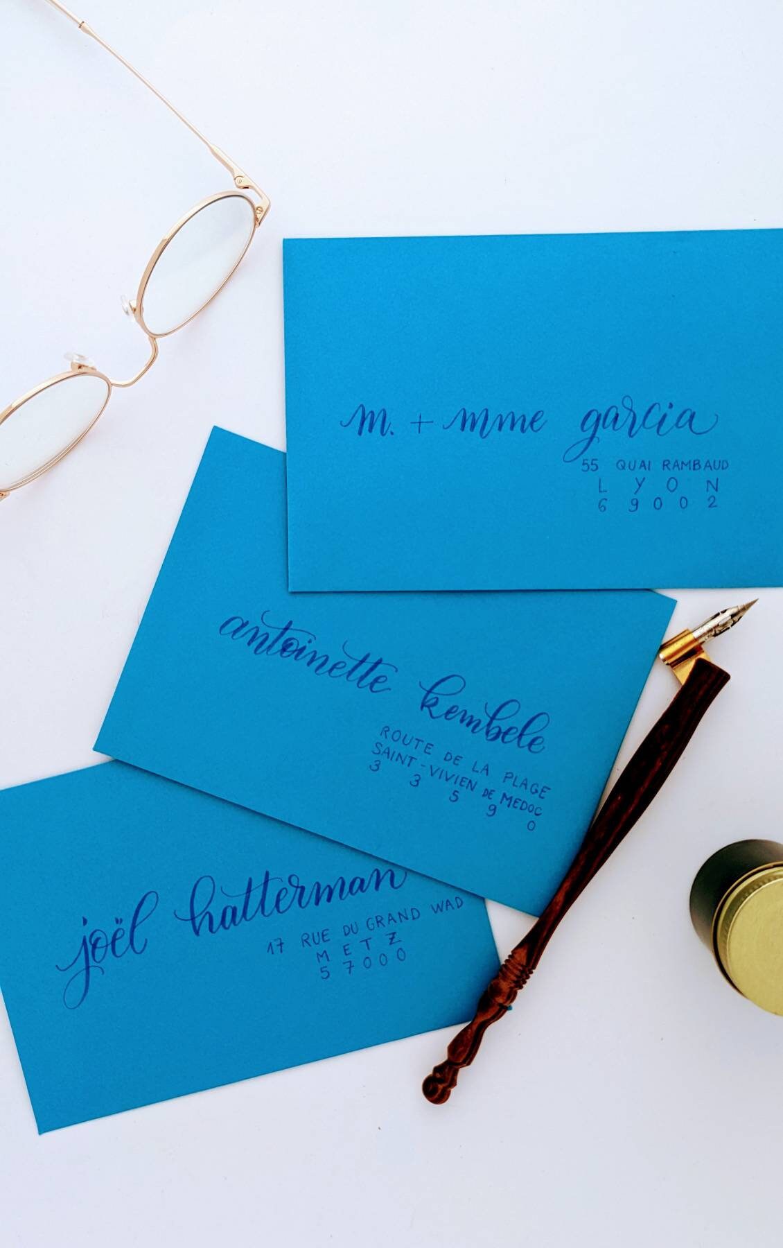 Invitation calligraphie moderne