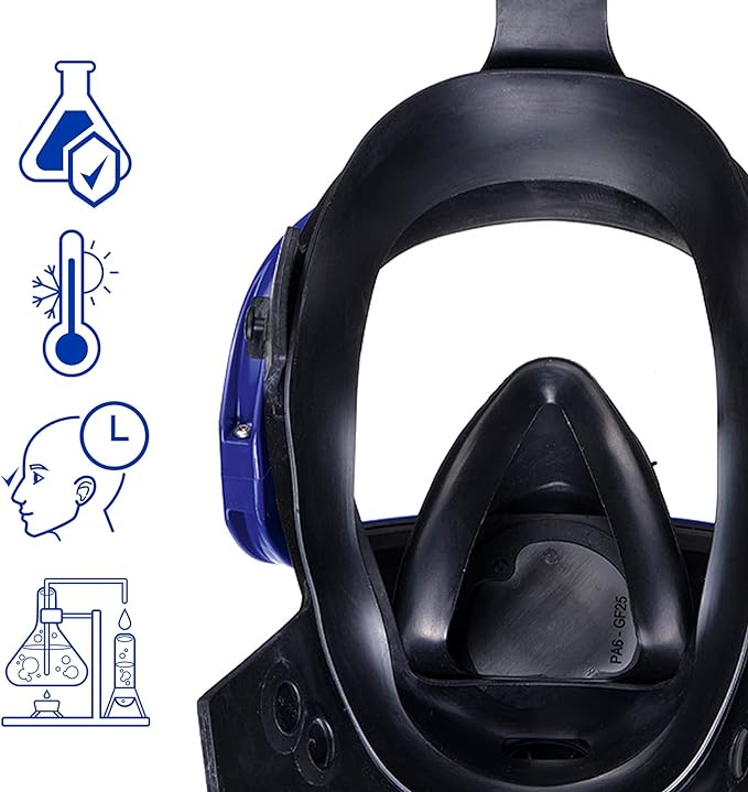 Máscara de gas facial completa con filtro A2B2E2K2 HG P3 R D de rosca Rd40