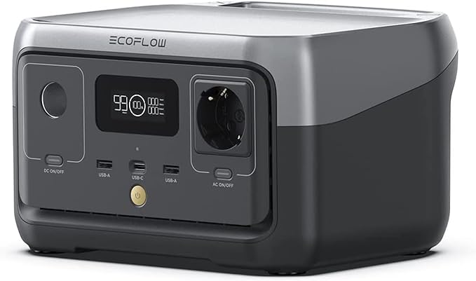 Estación de Energía Portátil EF ECOFLOW RIVER 2 MAX | Batería LiFeP04 512 Wh con Carga Rápida y Potencia de 1000W - Ideal para Acampadas y Caravanas