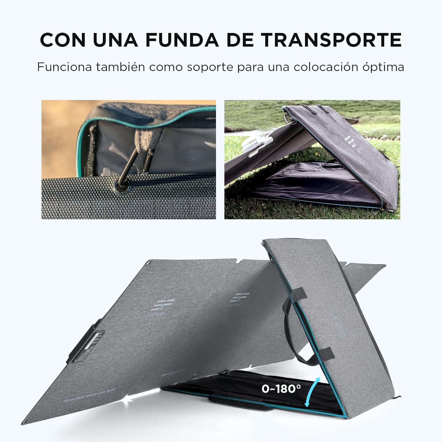Panel Solar Portátil ECOFLOW 110W | Cargador Plegable y Resistente al Agua para Acampadas, Autocaravanas e Interiores - Energía Sostenible en Cualquier Lugar