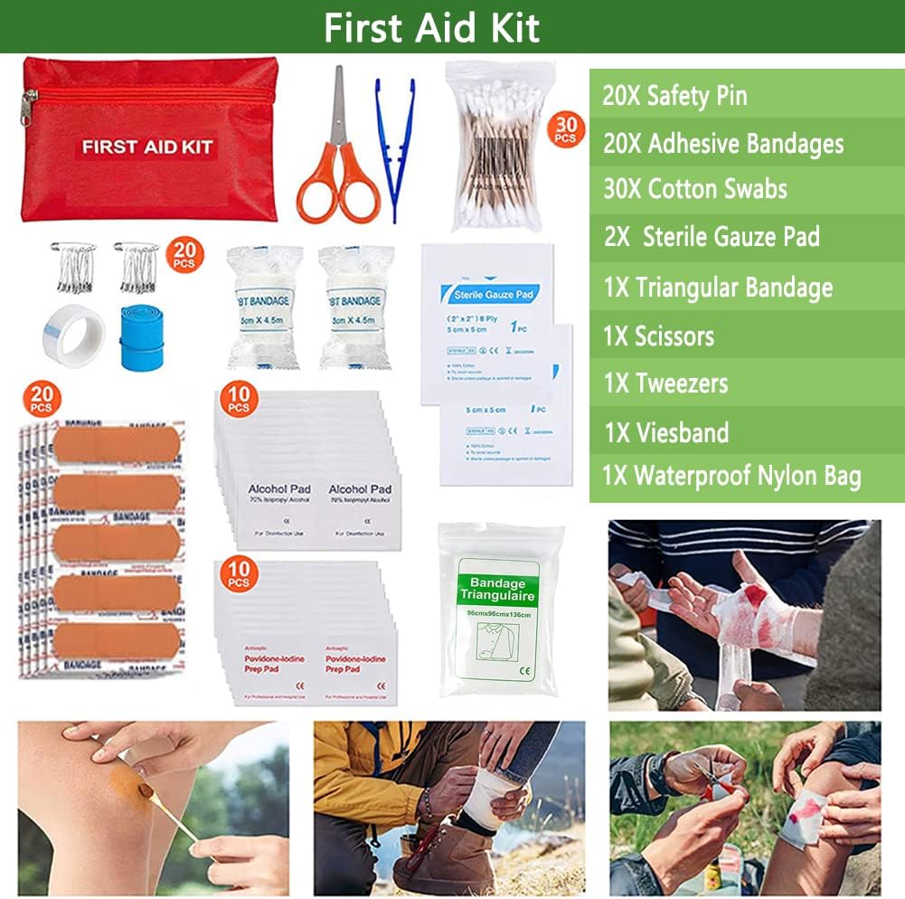 Kit de Supervivencia 163 en 1 Poktlife: Herramientas y Botiquín de Emergencia Compacto para Aventuras y Desastres
