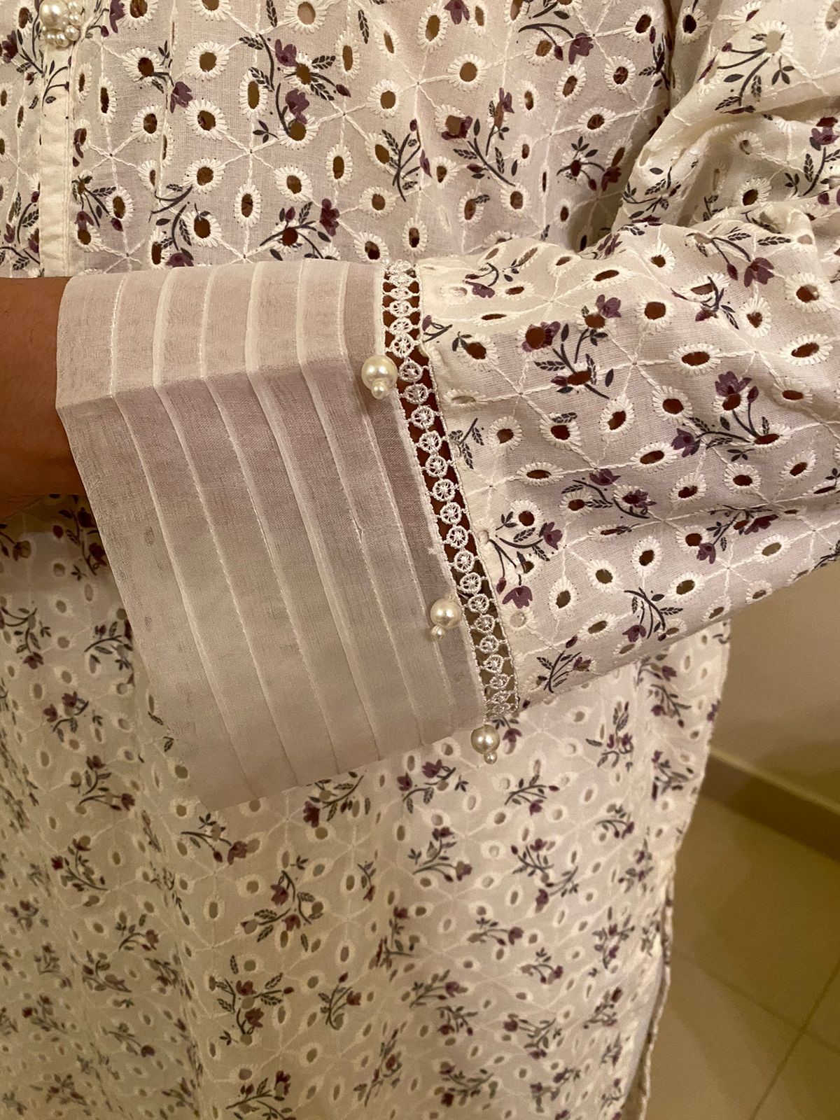 Printed chikan shirt 1 pc WS-9